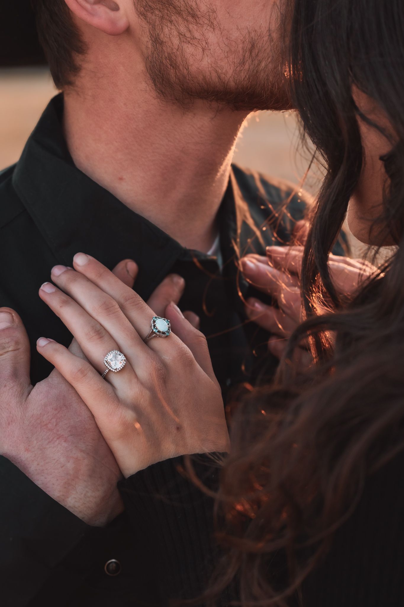 Romantic Couple's Photos at the Governor's Mansion, Cedar Crest, in Topeka, KS at golden hour.
