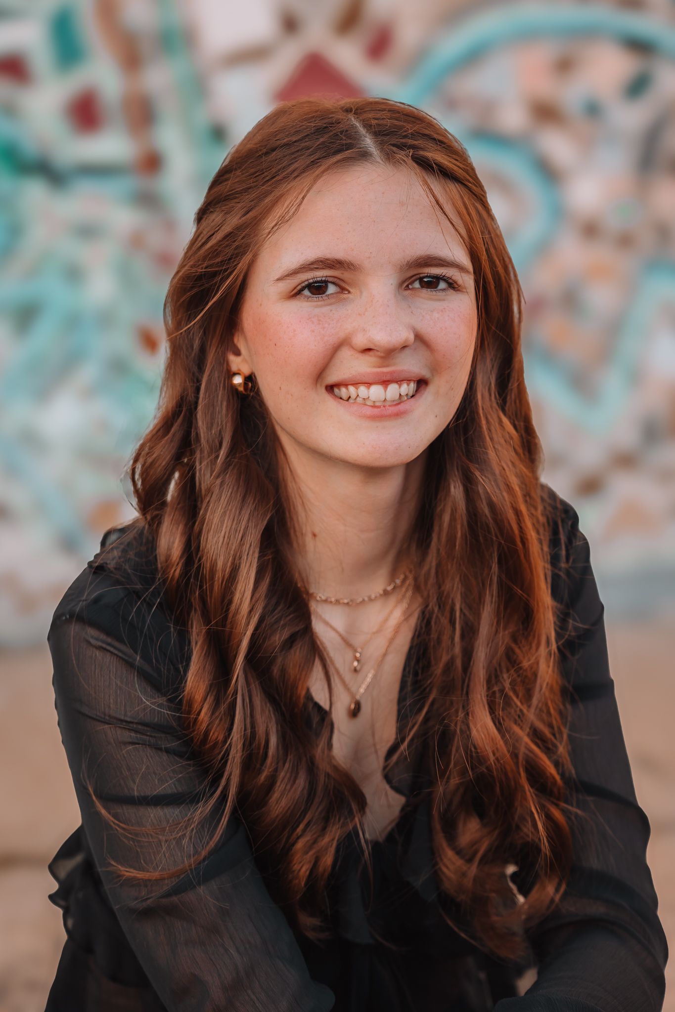 Girl Senior Photo in Topeka, KS. NOTO Arts District.