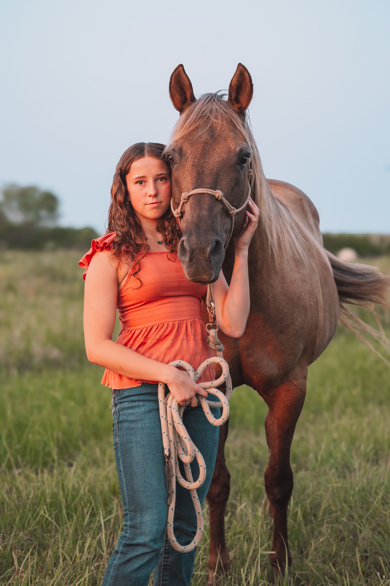 Summer senior photos girl country Topeka KS Kansas
