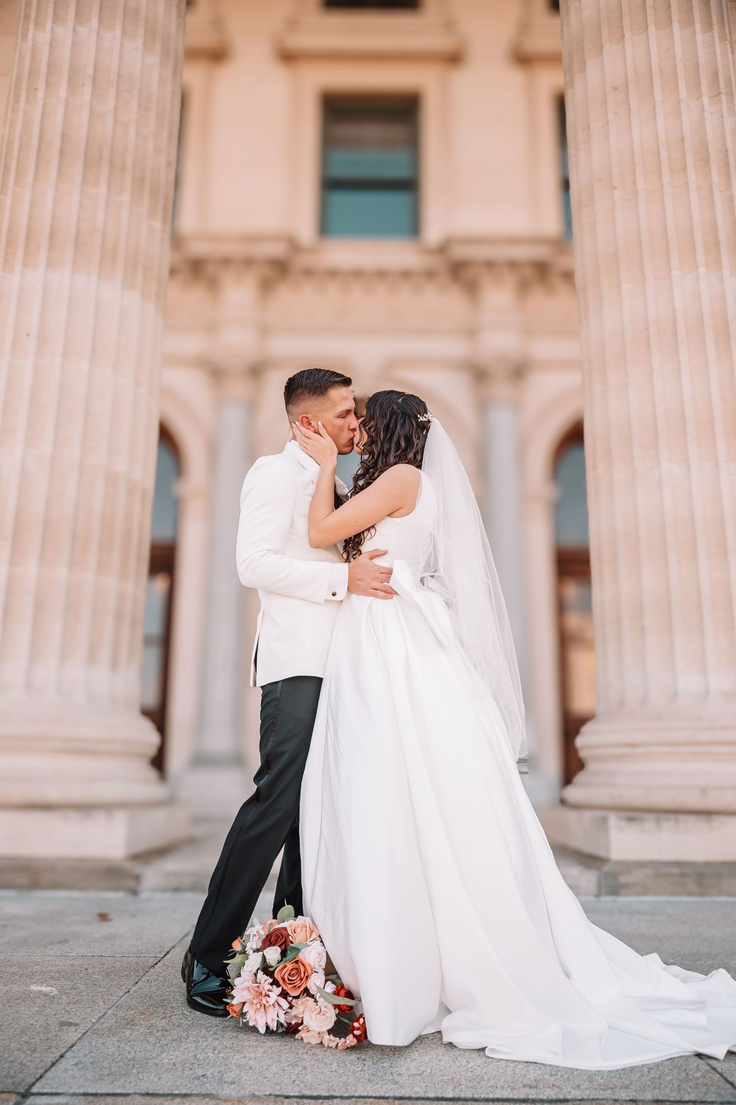 Topeka Capitol Wedding Portraits