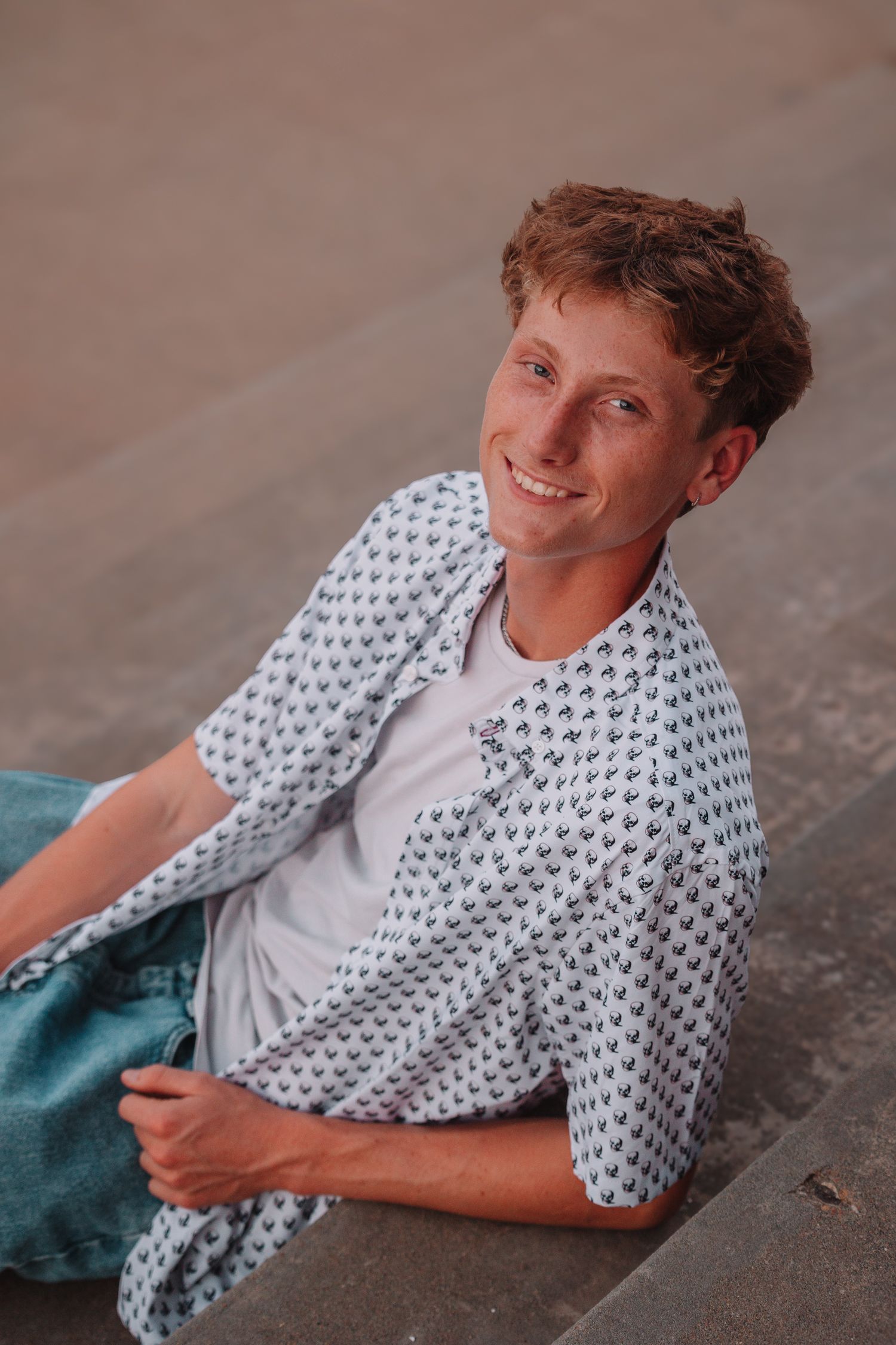summer senior photos boy Topeka KS Kansas Topeka High School