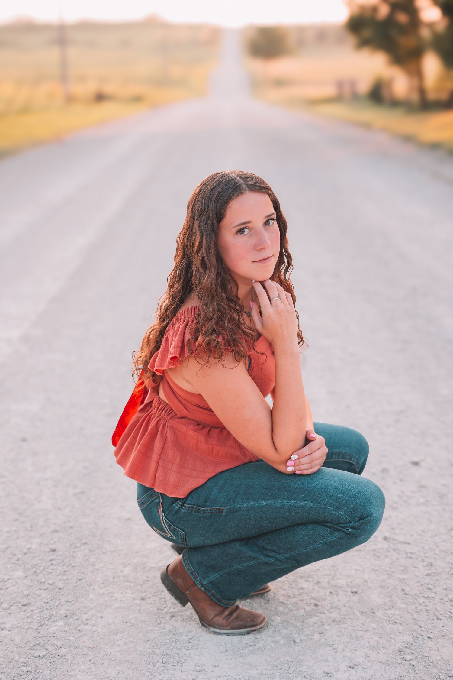 Summer senior photos girl country Topeka KS Kansas
