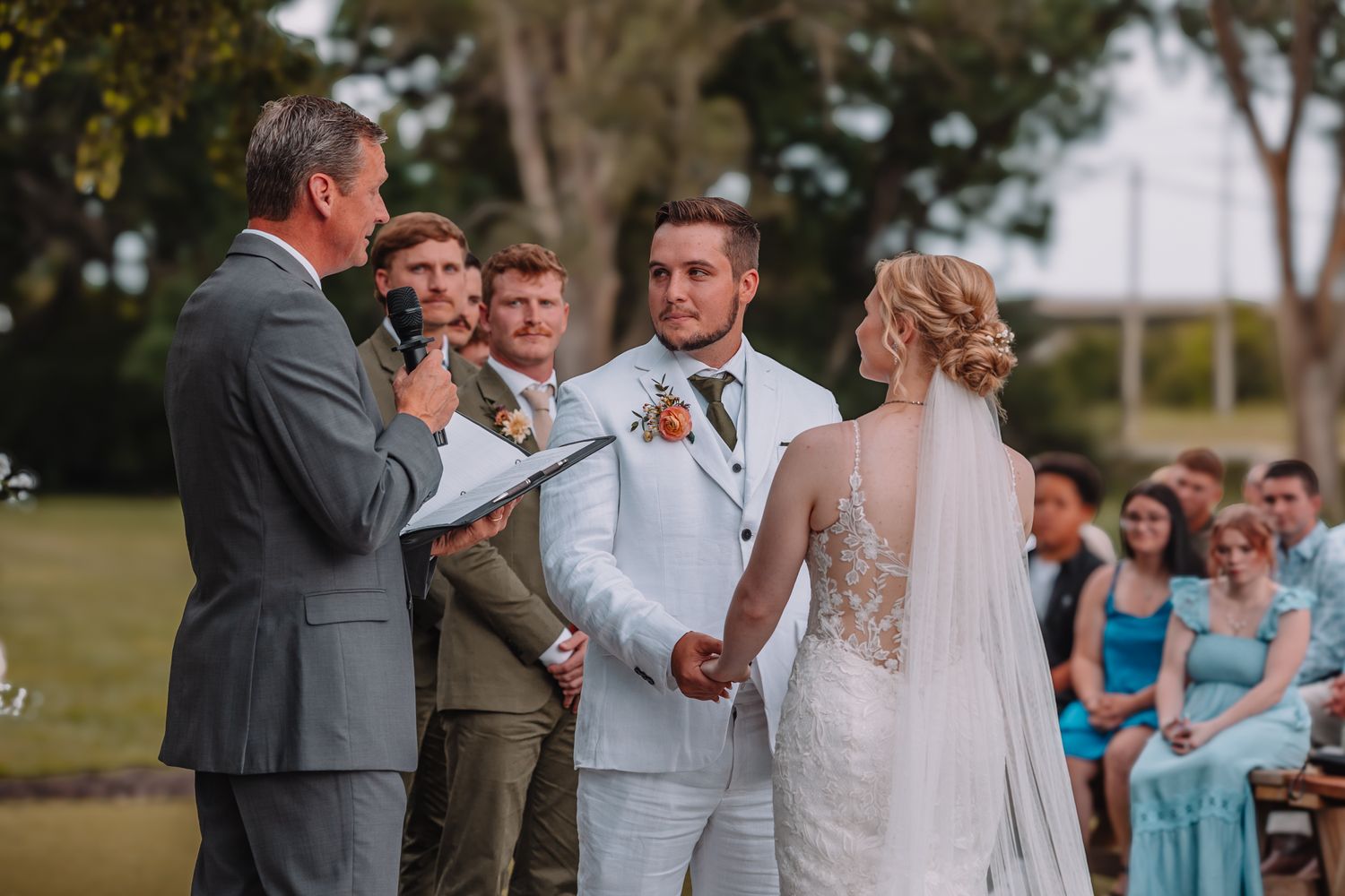 Wedding Ceremony in Kansas at the Brownstone.
