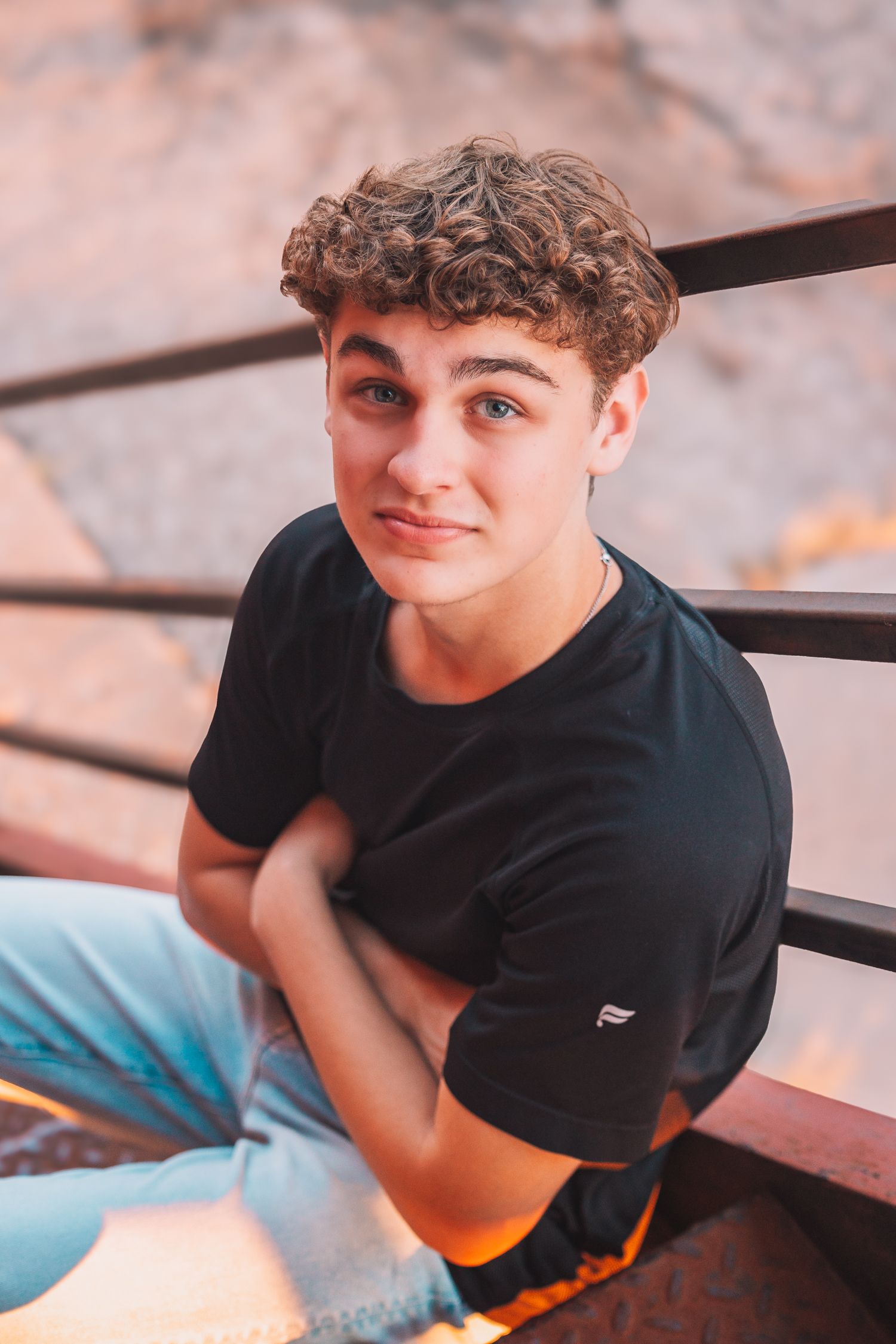 Summer senior photos boy Topeka KS Kansas