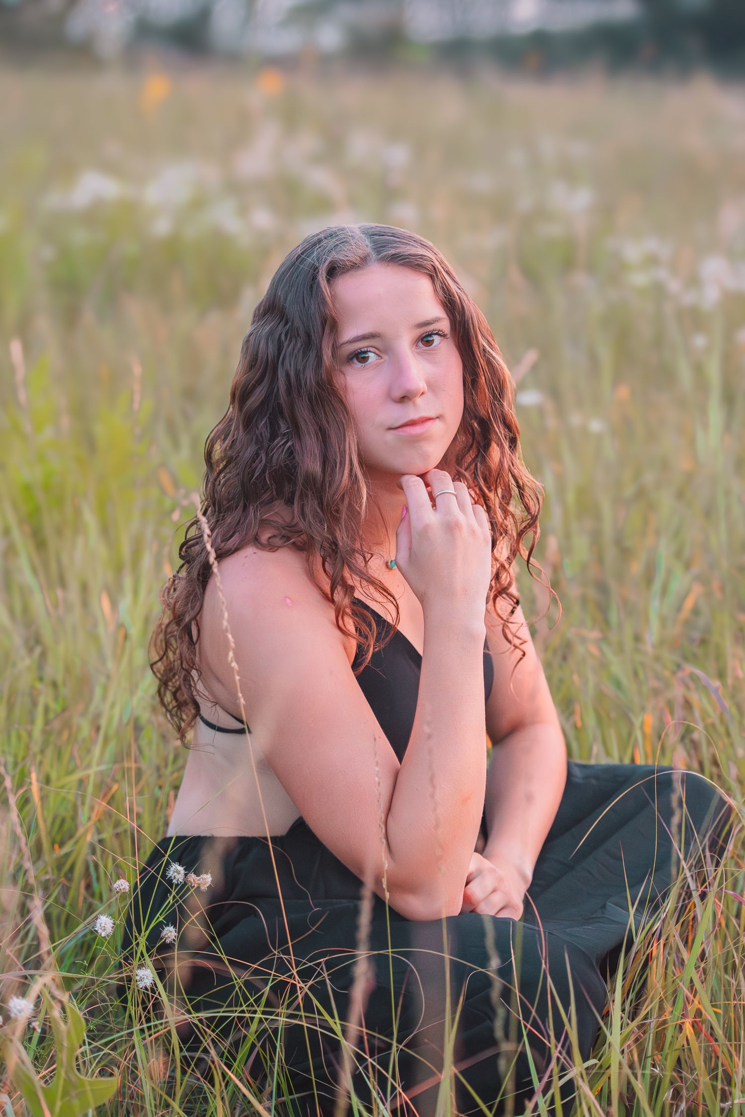Summer senior photos girl country Topeka KS Kansas