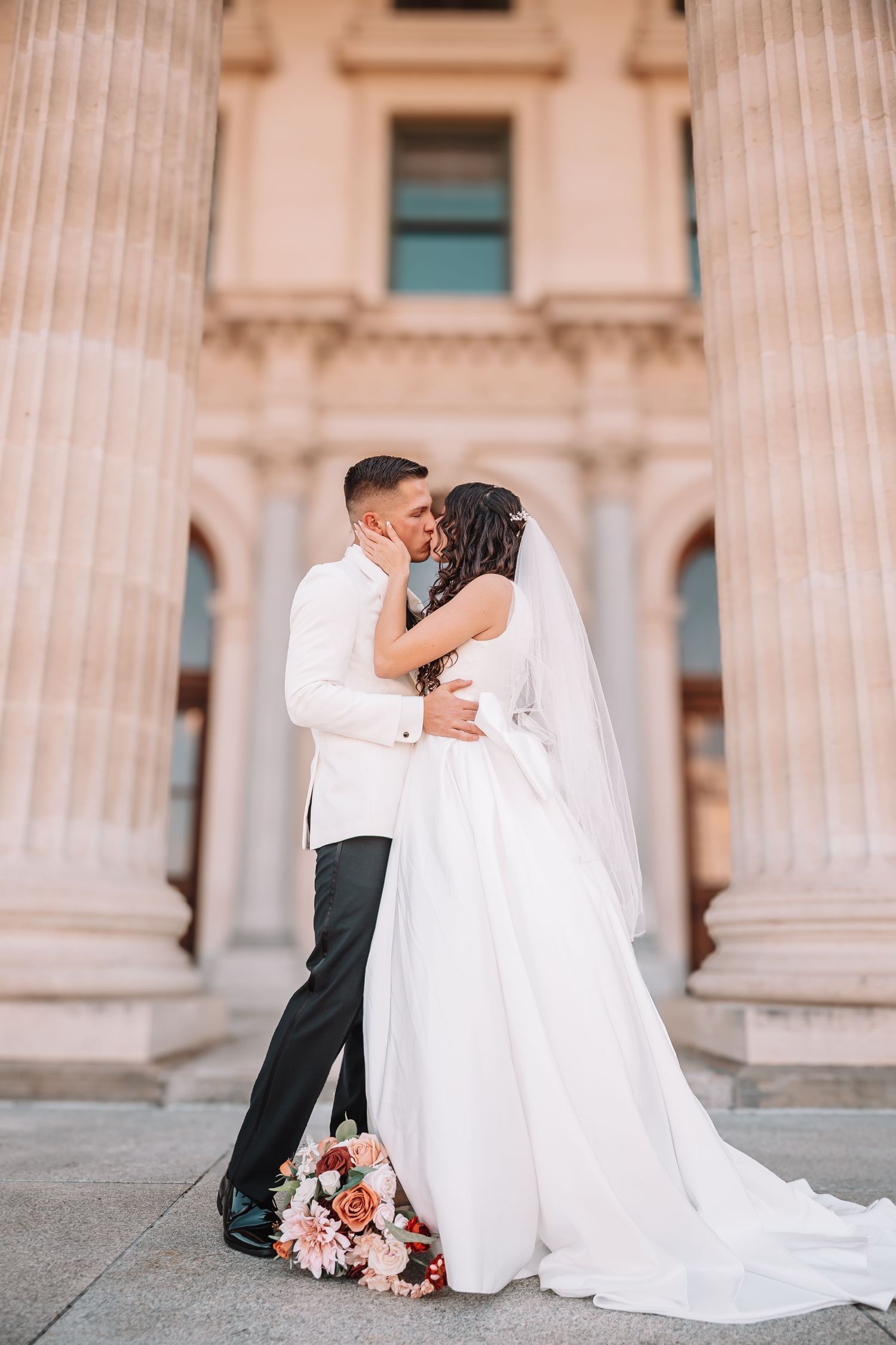 Topeka Capitol Wedding Portraits