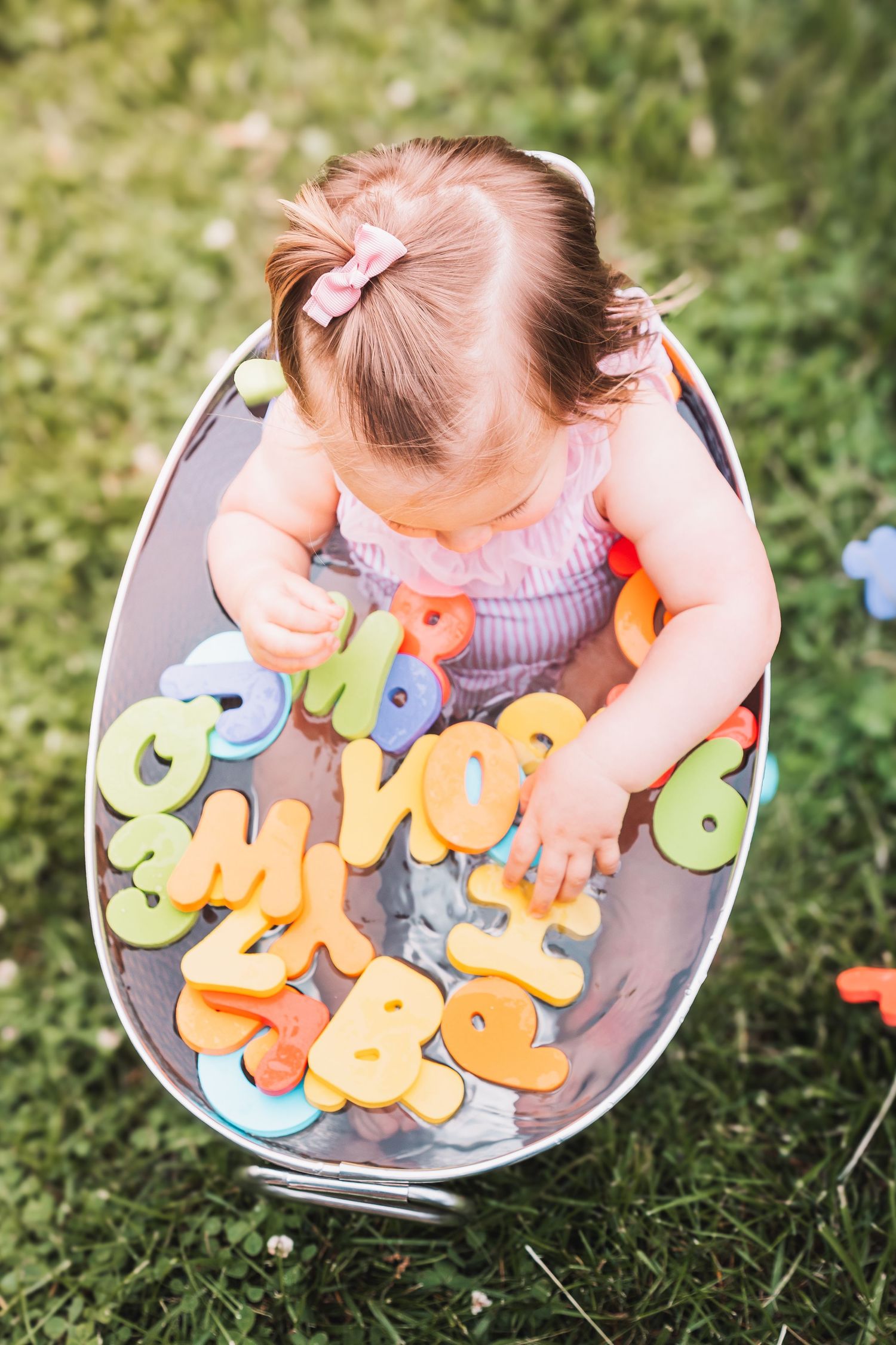 Toddler Bath Alphabet Topeka KS Abeni Rene Photography Ward Meade Park