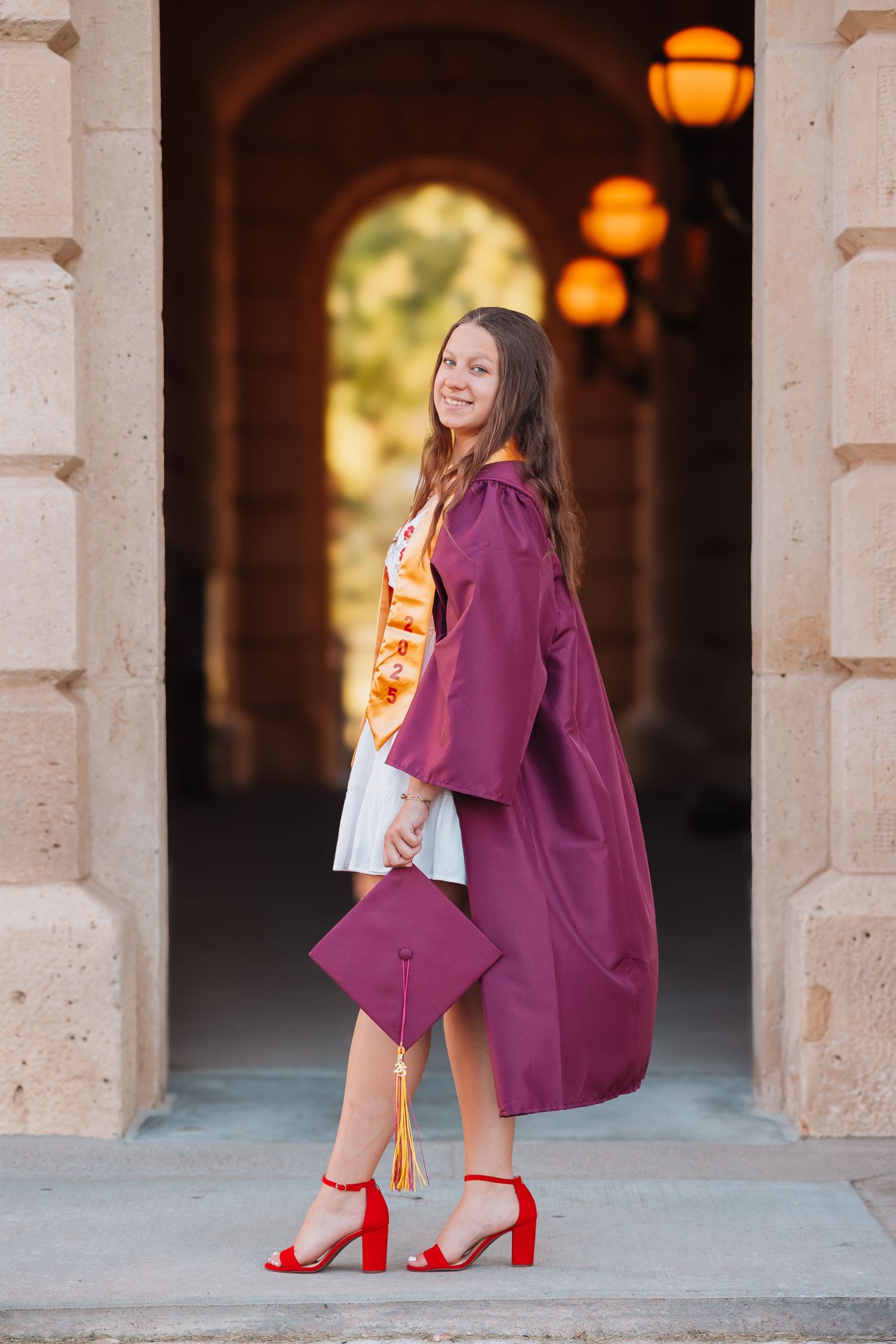 Cap and Gown Graduate Photos Topeka KS Kansas Capitol