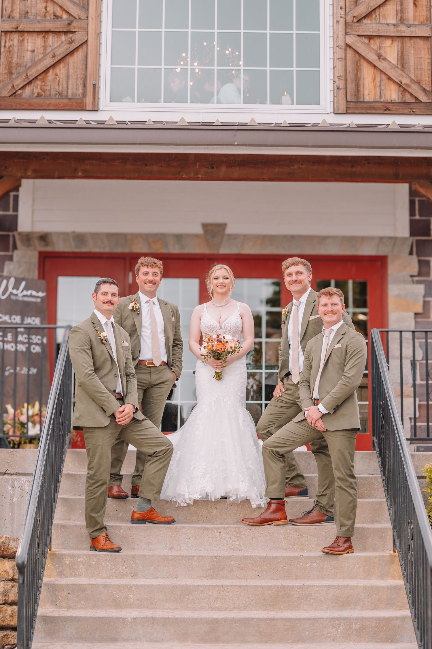 Family Photo at wedding at The Brownstone, Topeka, KS.