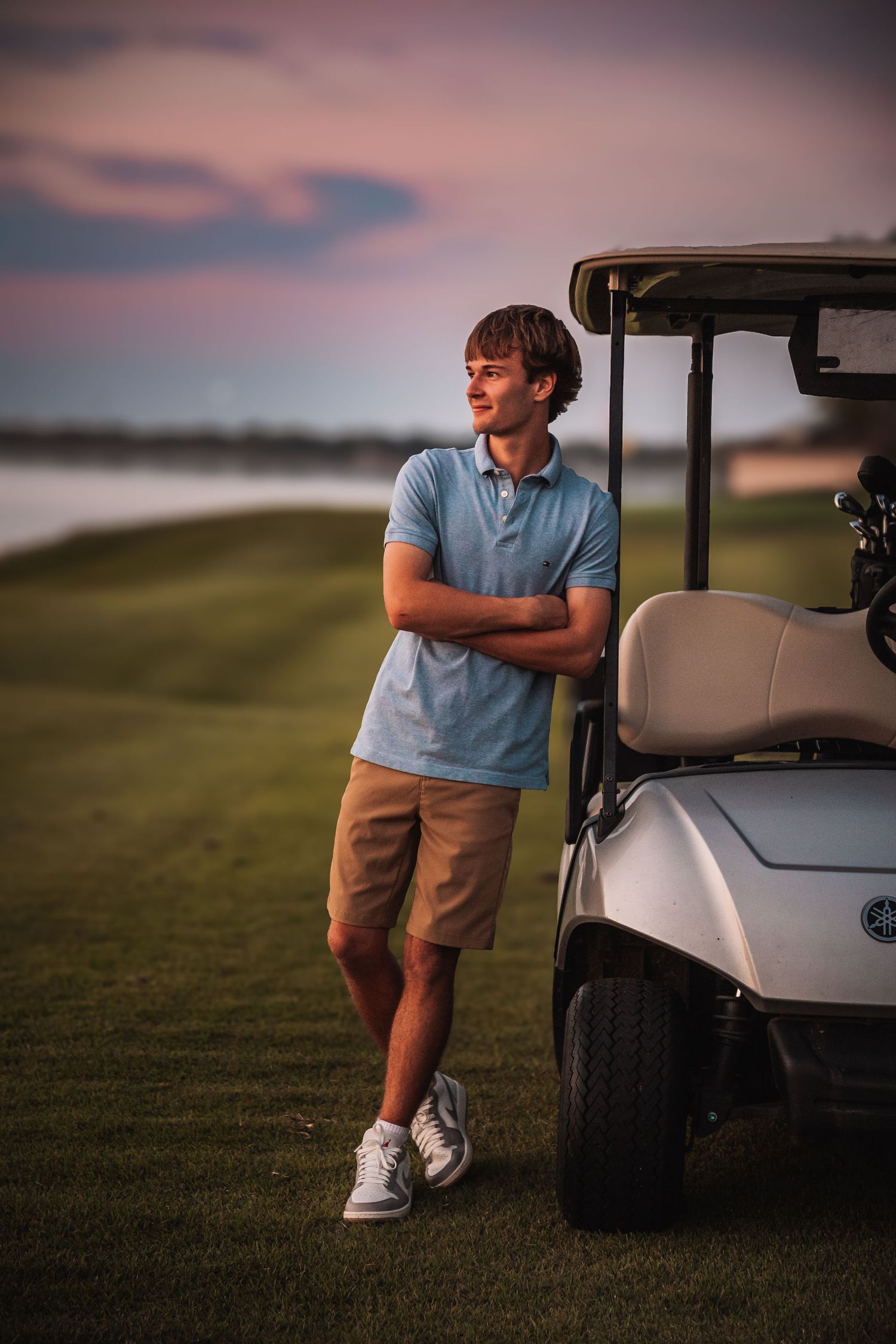 Senior Photo boy Topeka KS Summer Golf