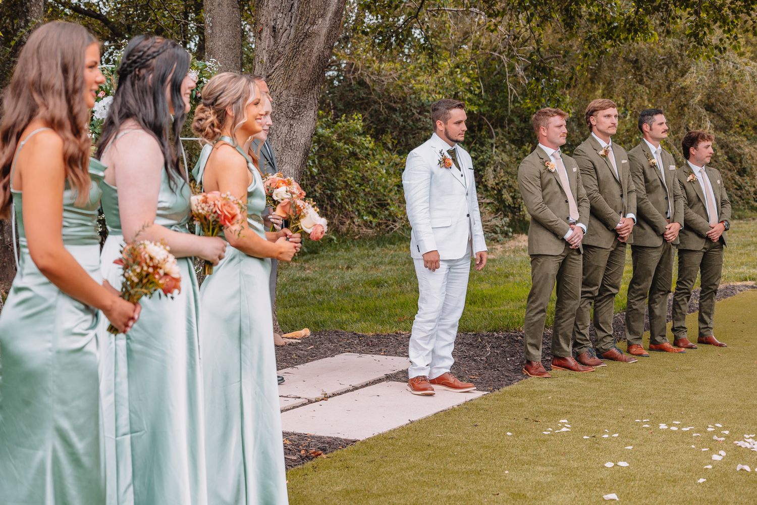 Wedding Ceremony in Kansas at the Brownstone.