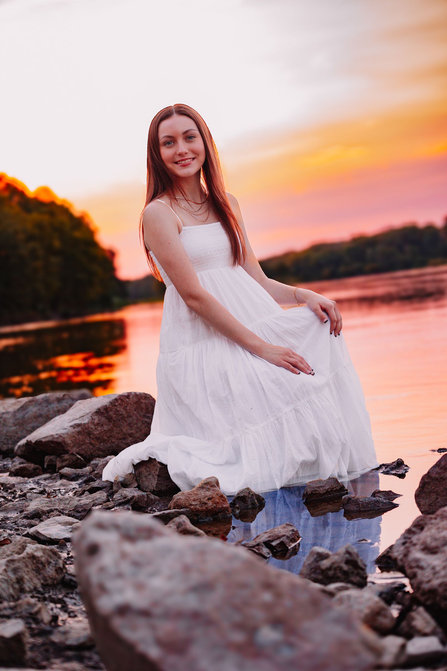 Senior Photos girl Kaw Valley State Park Topeka KS Kansas