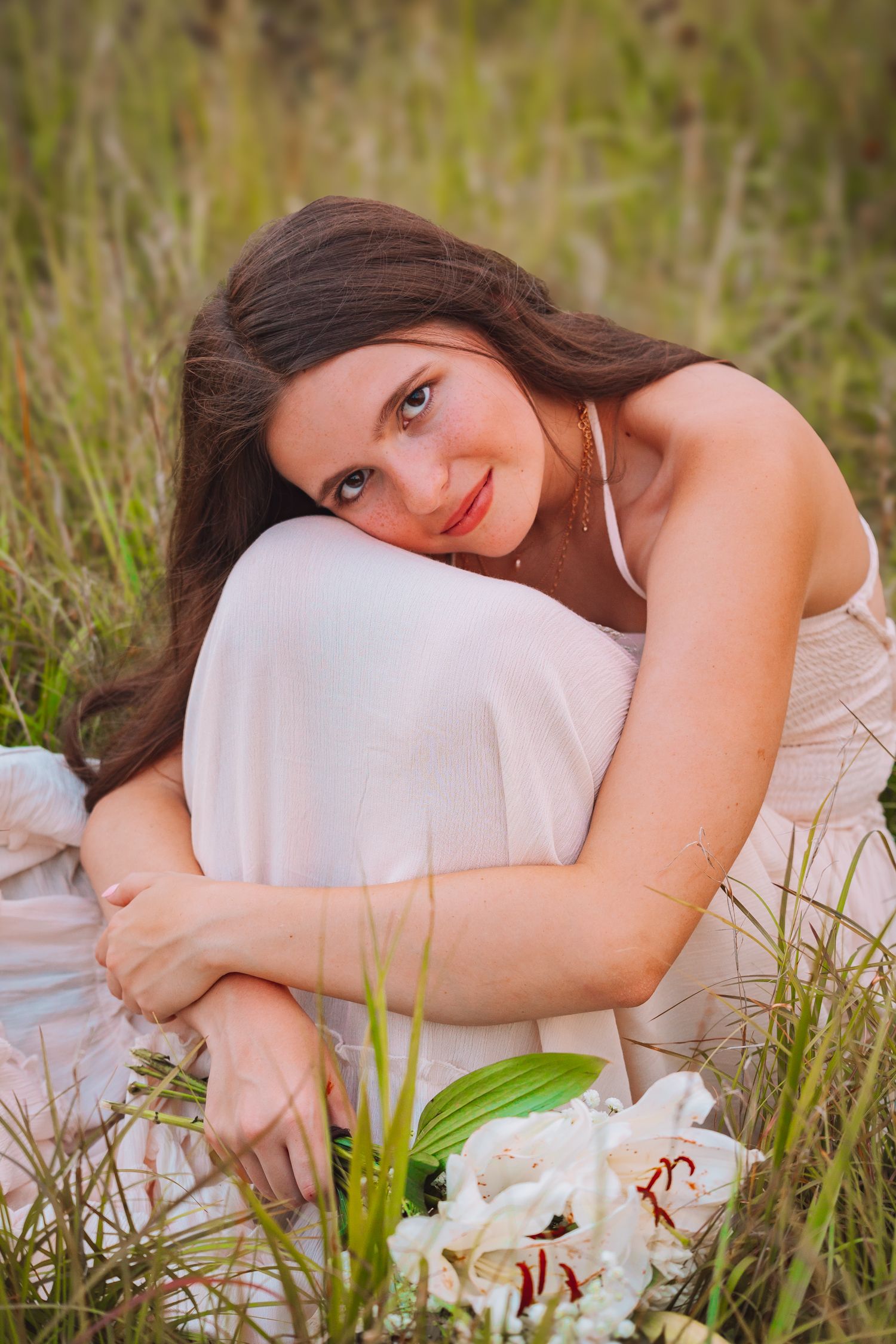 Summer green senior photos girl Topeka KS Kansas Cedar Crest