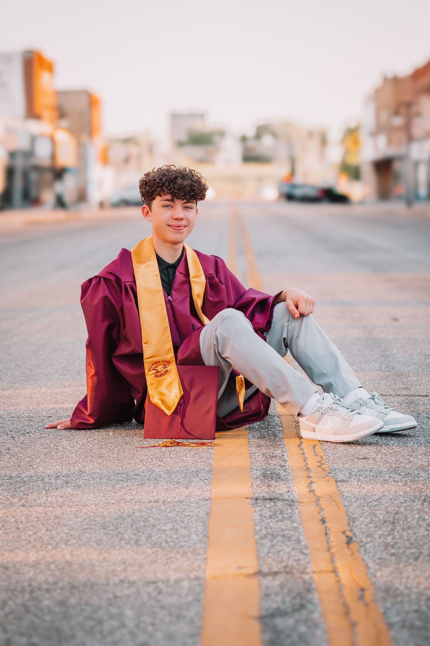 NOTO Senior Photos Boy Cap and Gown Topeka KS Kansas