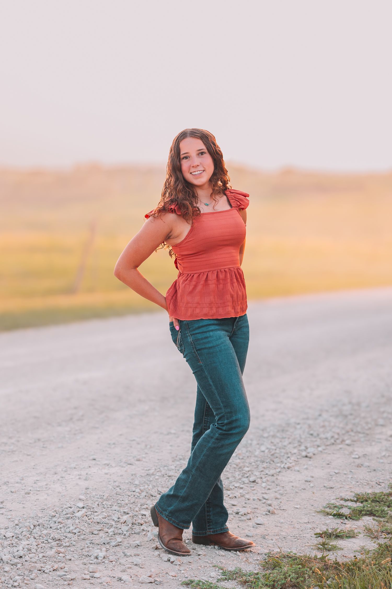 Summer senior photos girl country Topeka KS Kansas