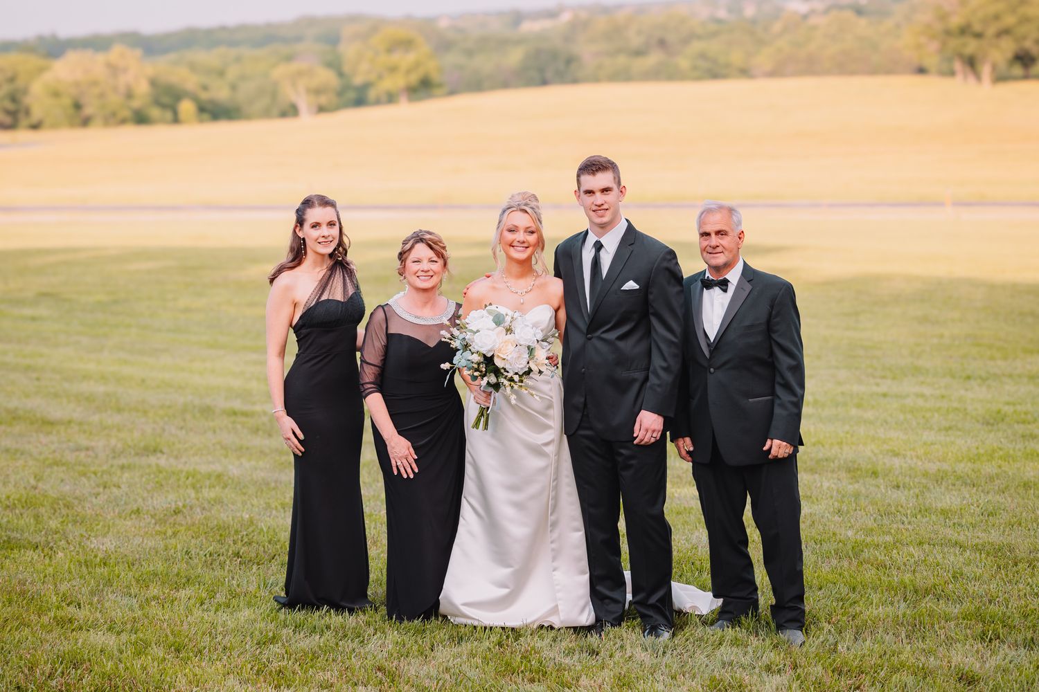 Family Photo at wedding in Kansas.