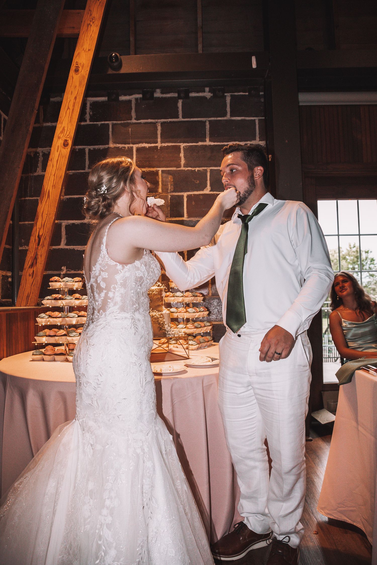 Wedding Reception party in Kansas at the Brownstone.