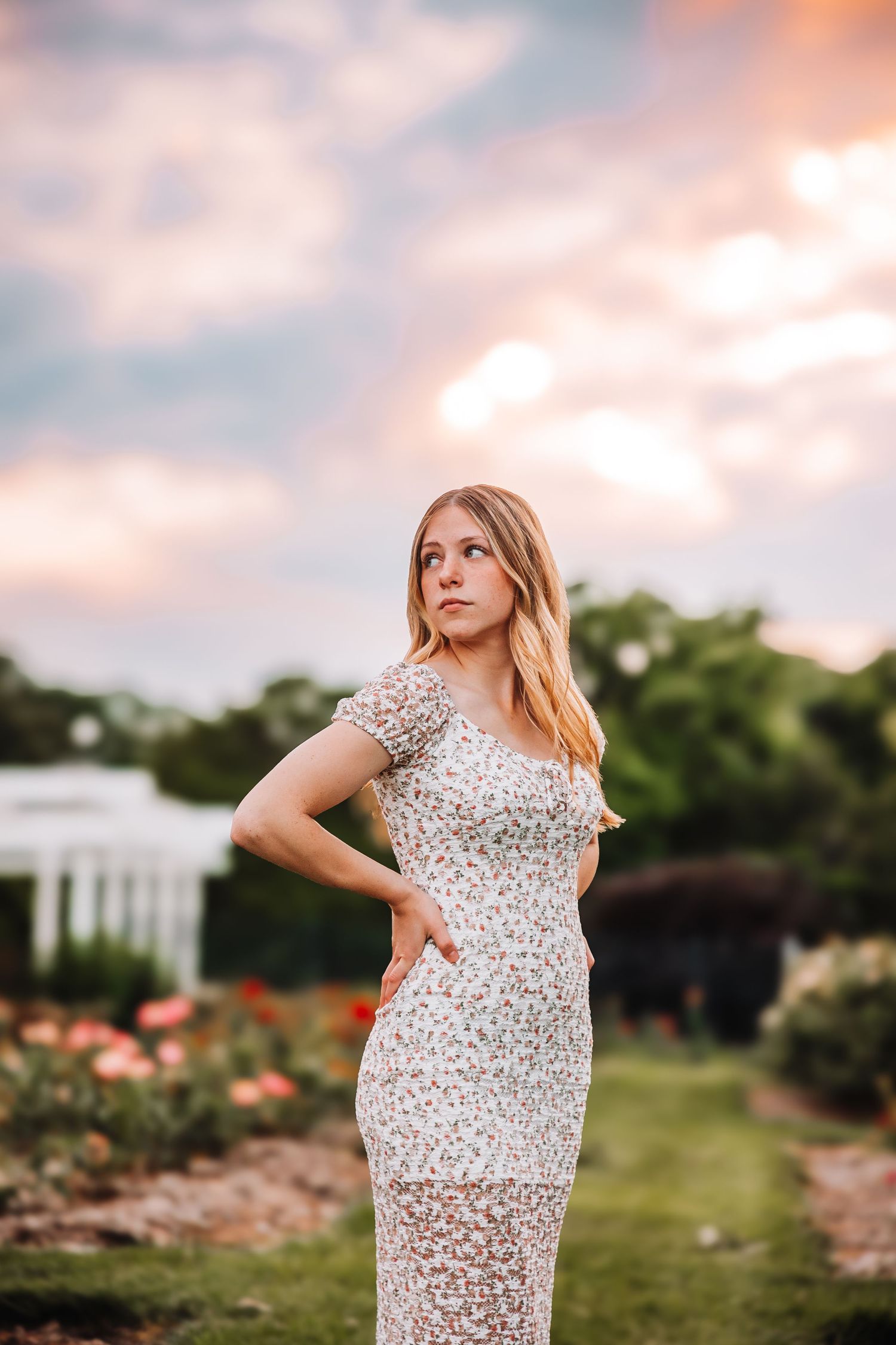 Senior Photo Reinisch Rose Garden Topeka, KS Abeni Rene Photography