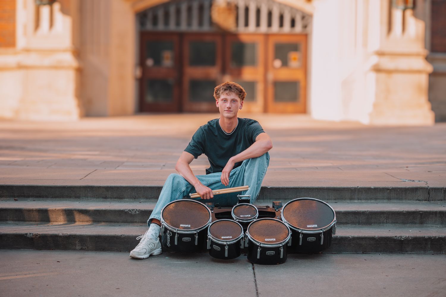 summer senior photos boy Topeka KS Kansas Topeka High School