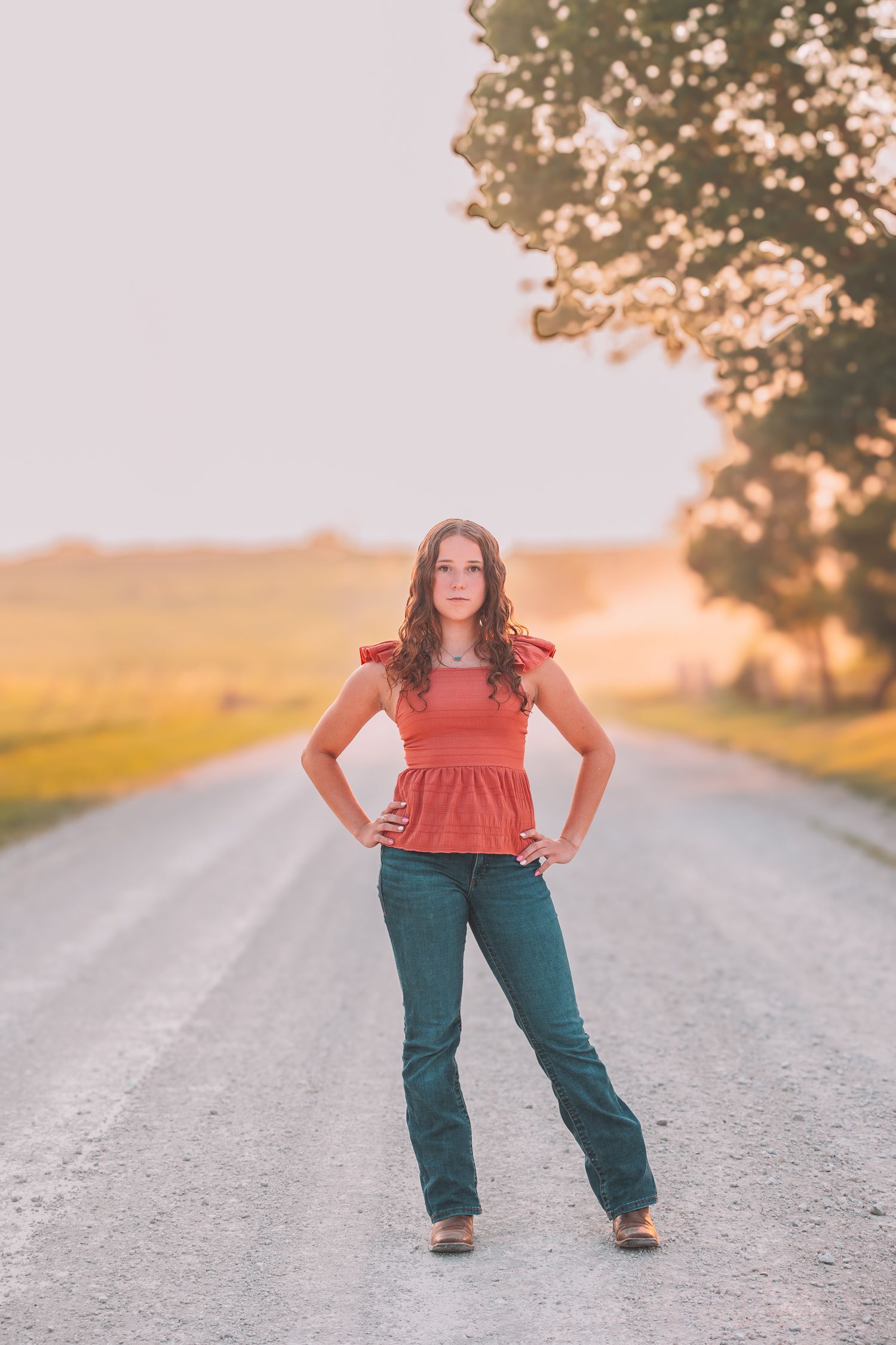 Summer senior photos girl country Topeka KS Kansas