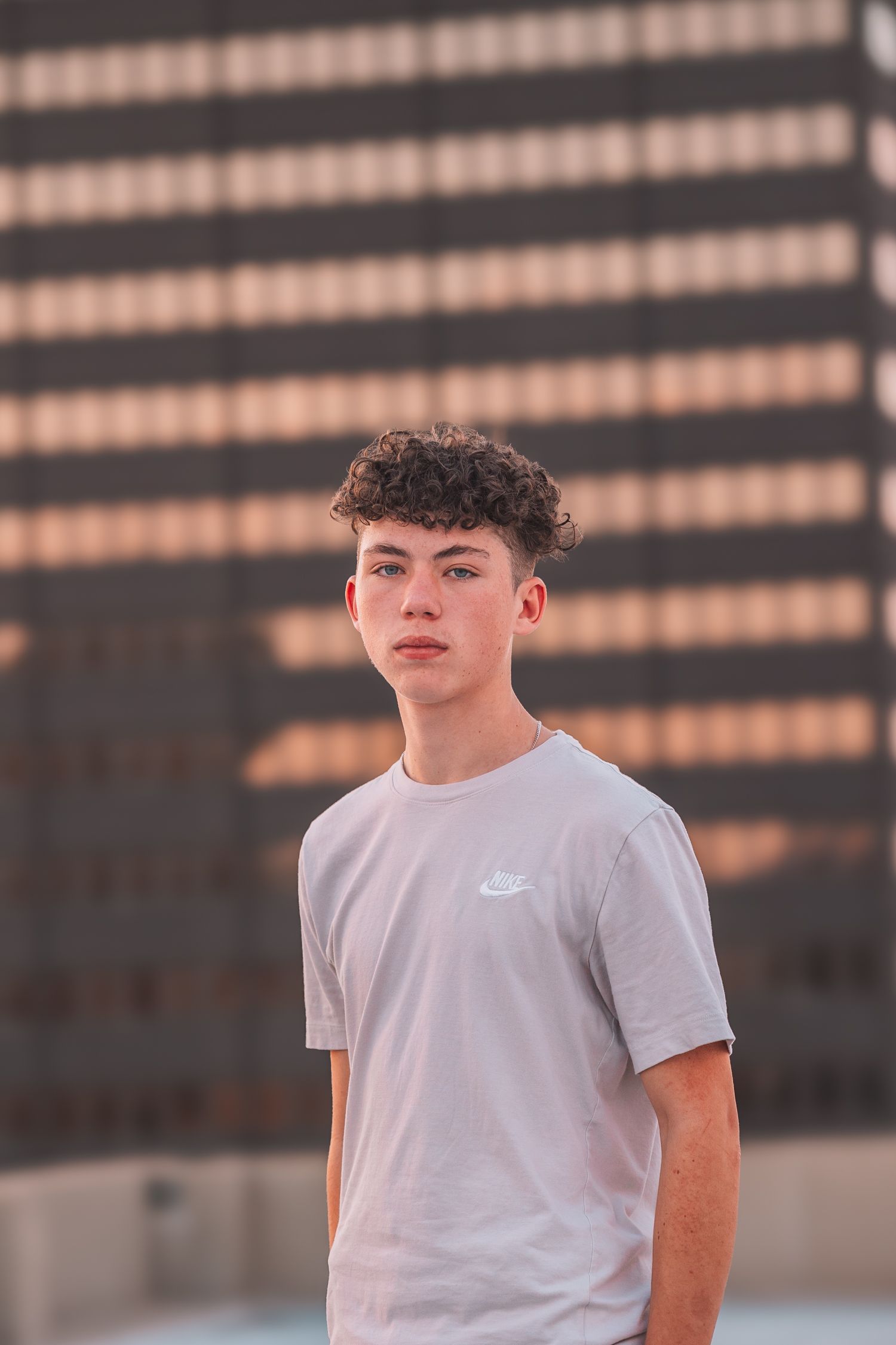 boy senior photos Topeka KS Kansas rooftop