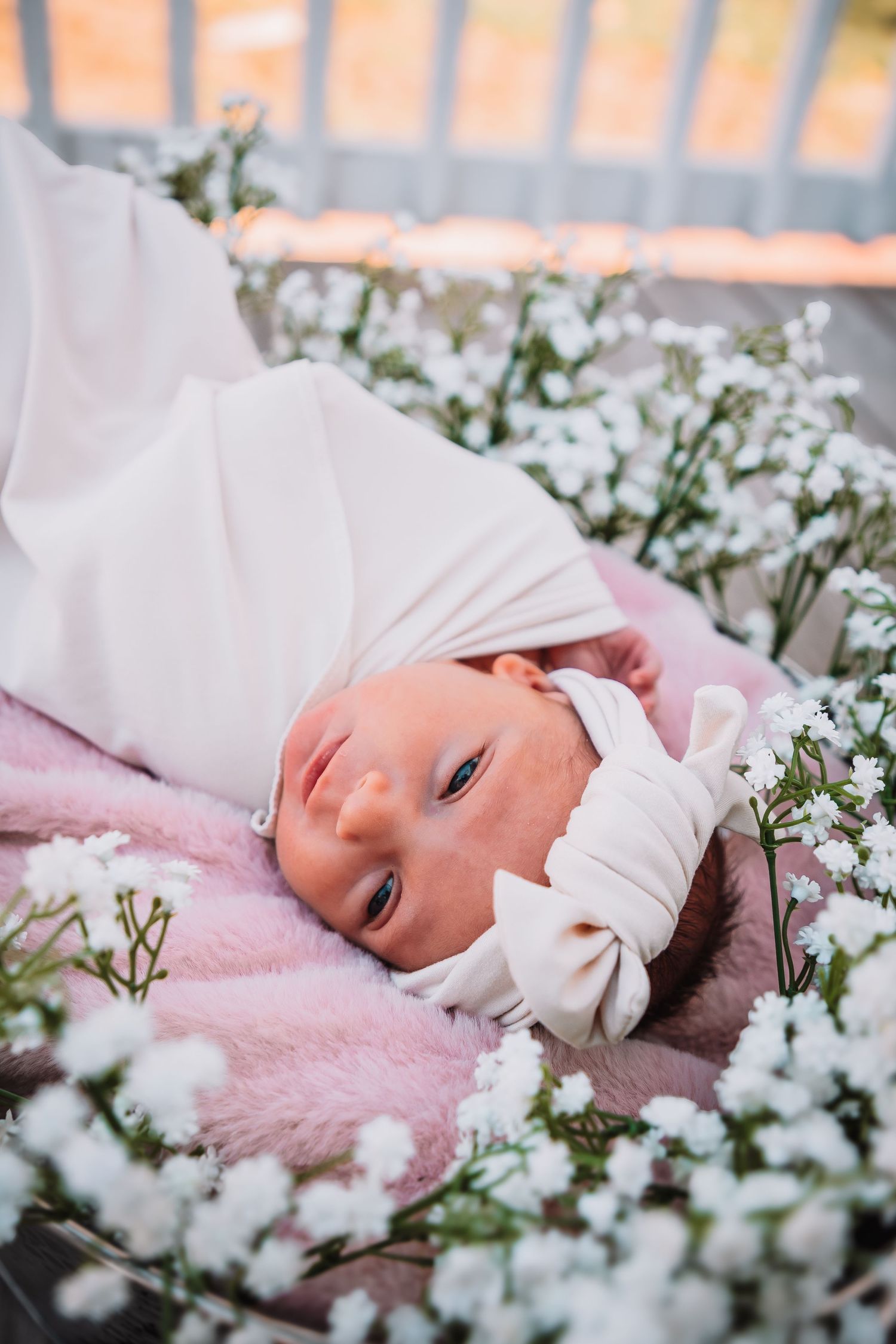 Newborn girl photos Topeka KS Ward Meade Park, Old Prairie Town