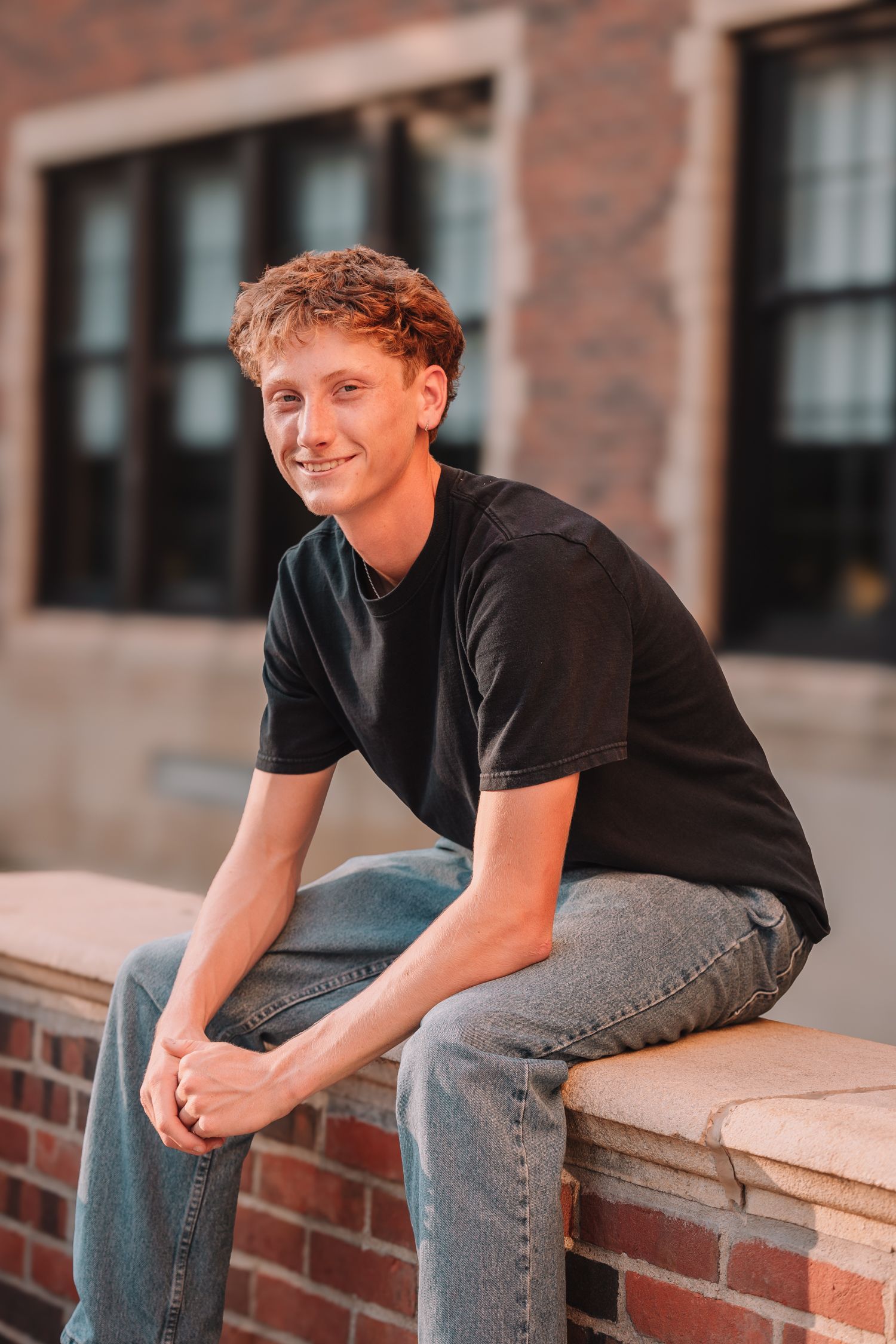 summer senior photos boy Topeka KS Kansas Topeka High School
