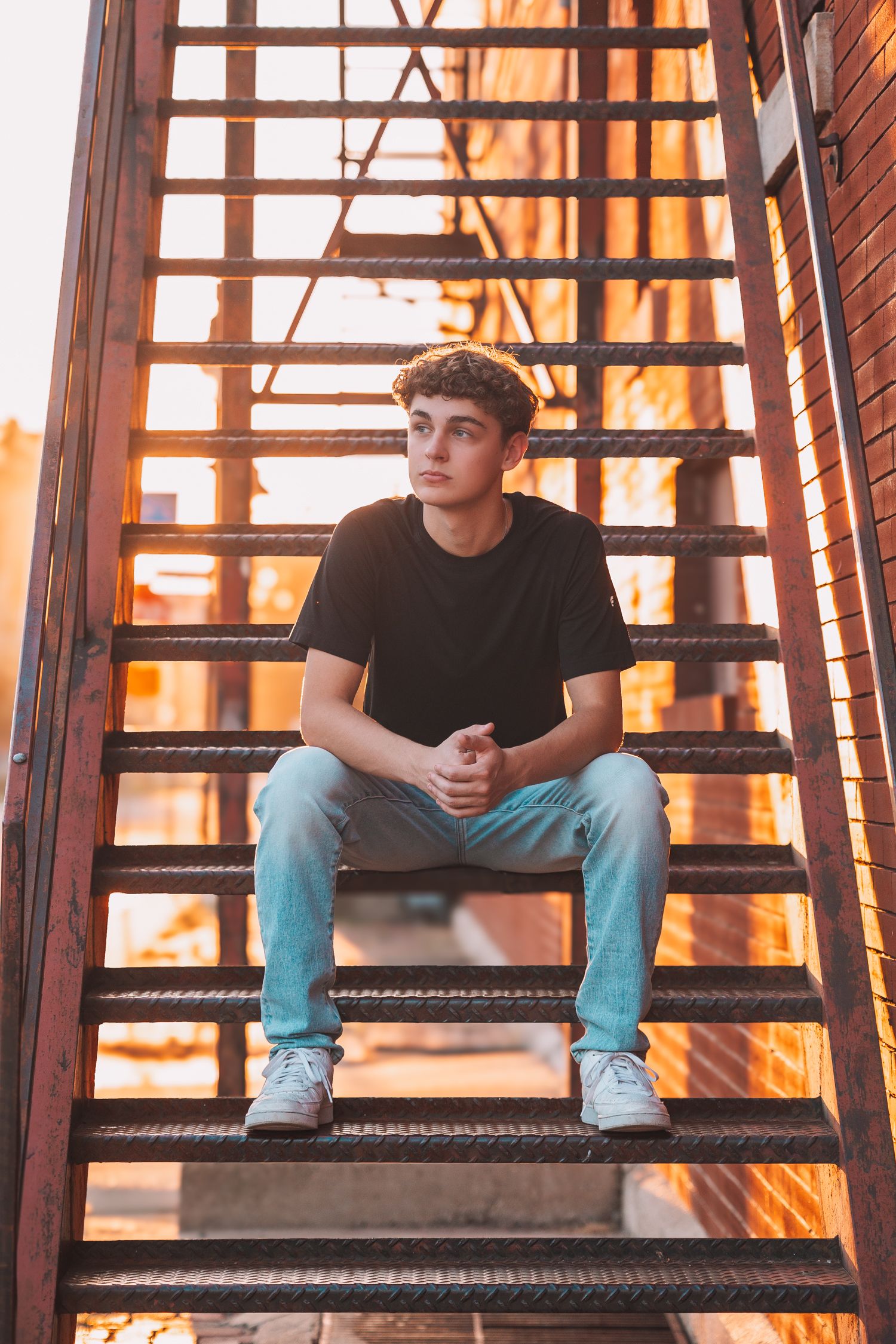 Summer senior photos boy Topeka KS Kansas