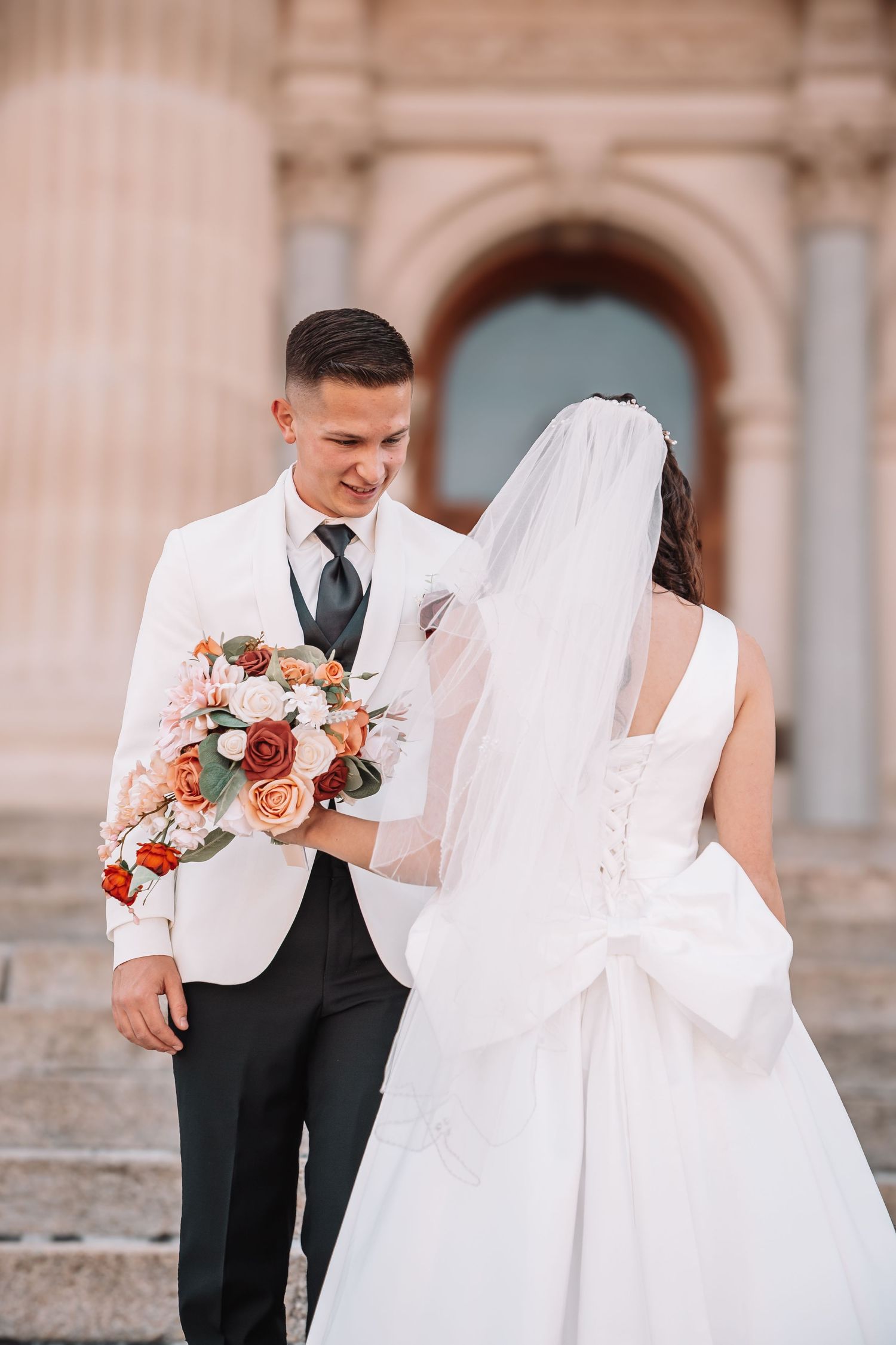 Topeka Capitol Wedding Portraits