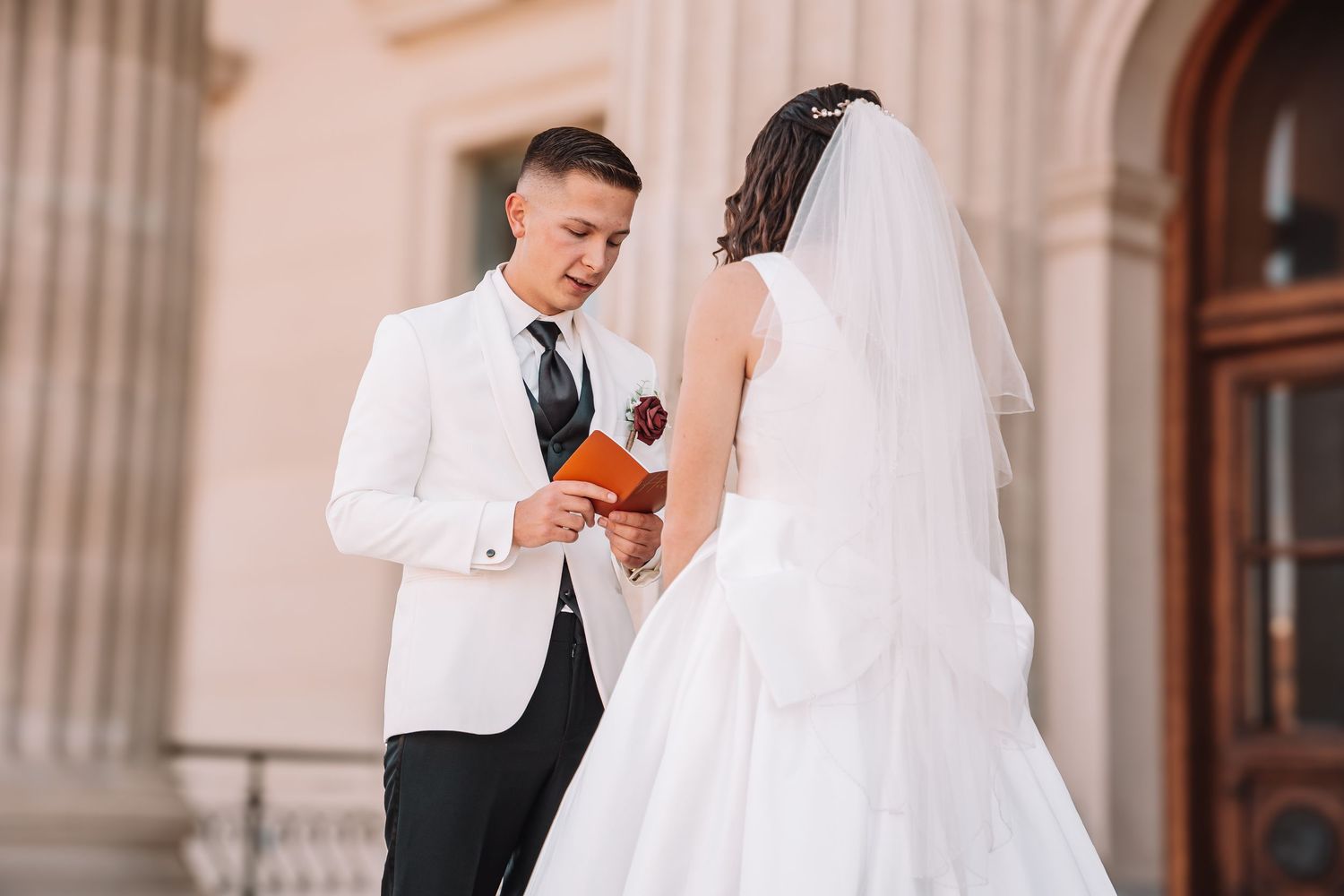 Topeka Capitol Wedding Portraits