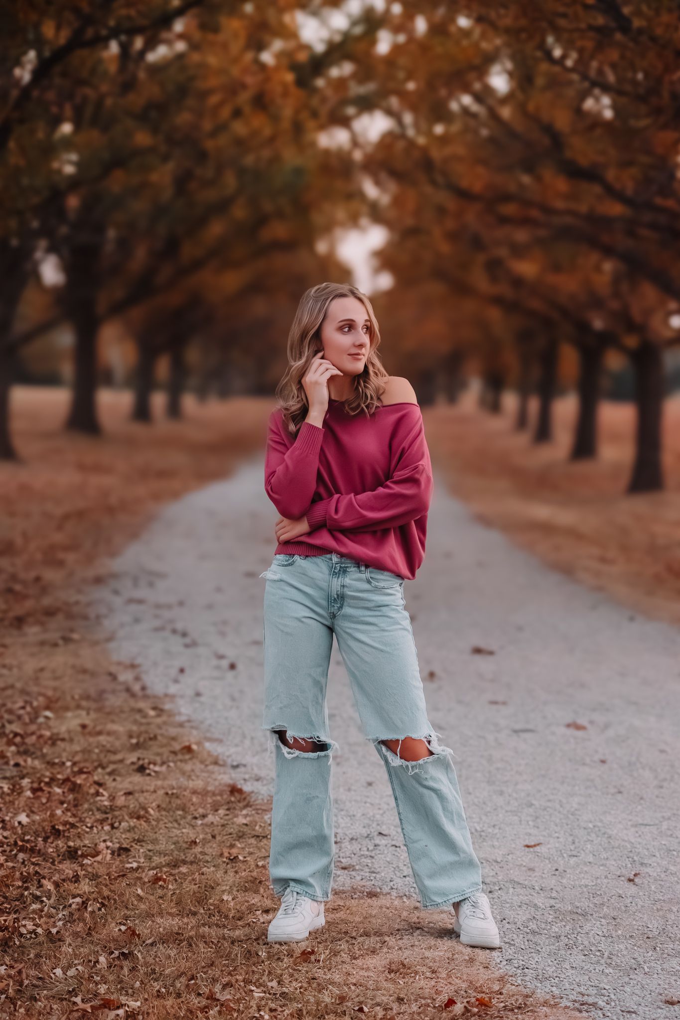 Fall senior photos girl Topeka KS Kansas