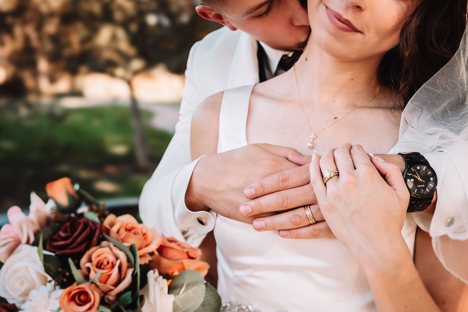 Topeka Wedding Portraits at Ted Ensley Gardens