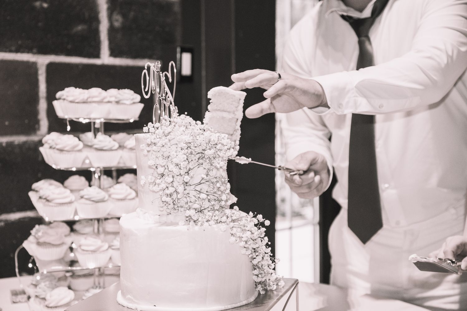 Wedding Reception party in Kansas at the Brownstone.