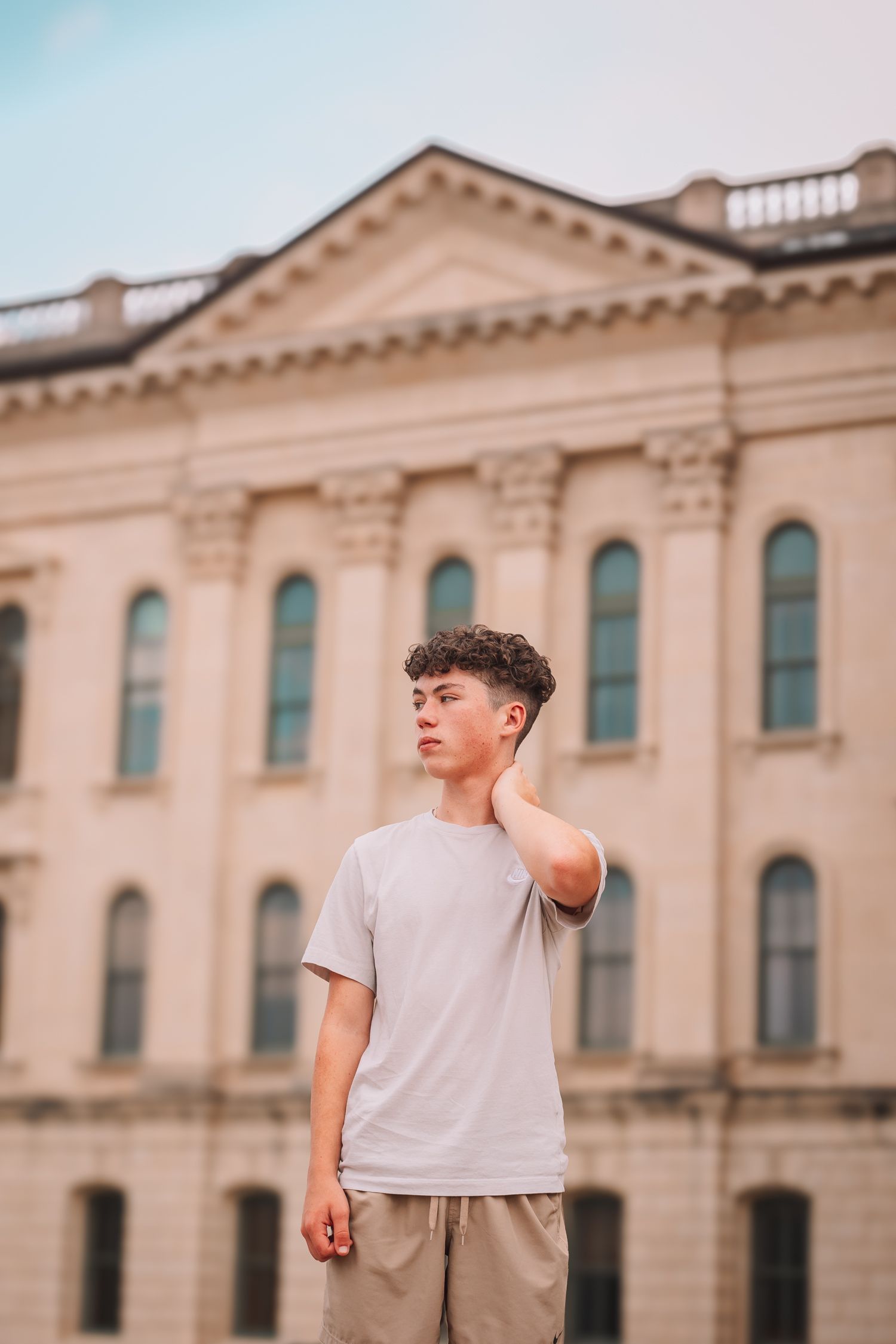 boy senior photos Topeka KS Kansas Capitol