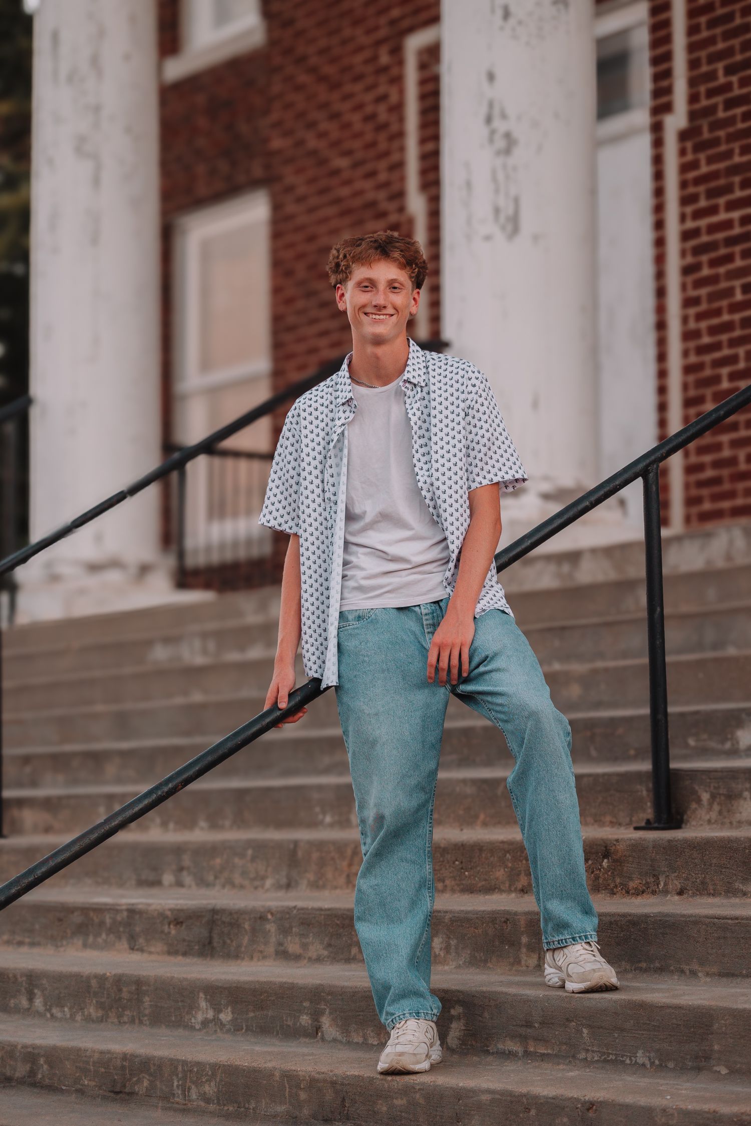 summer senior photos boy Topeka KS Kansas Topeka High School