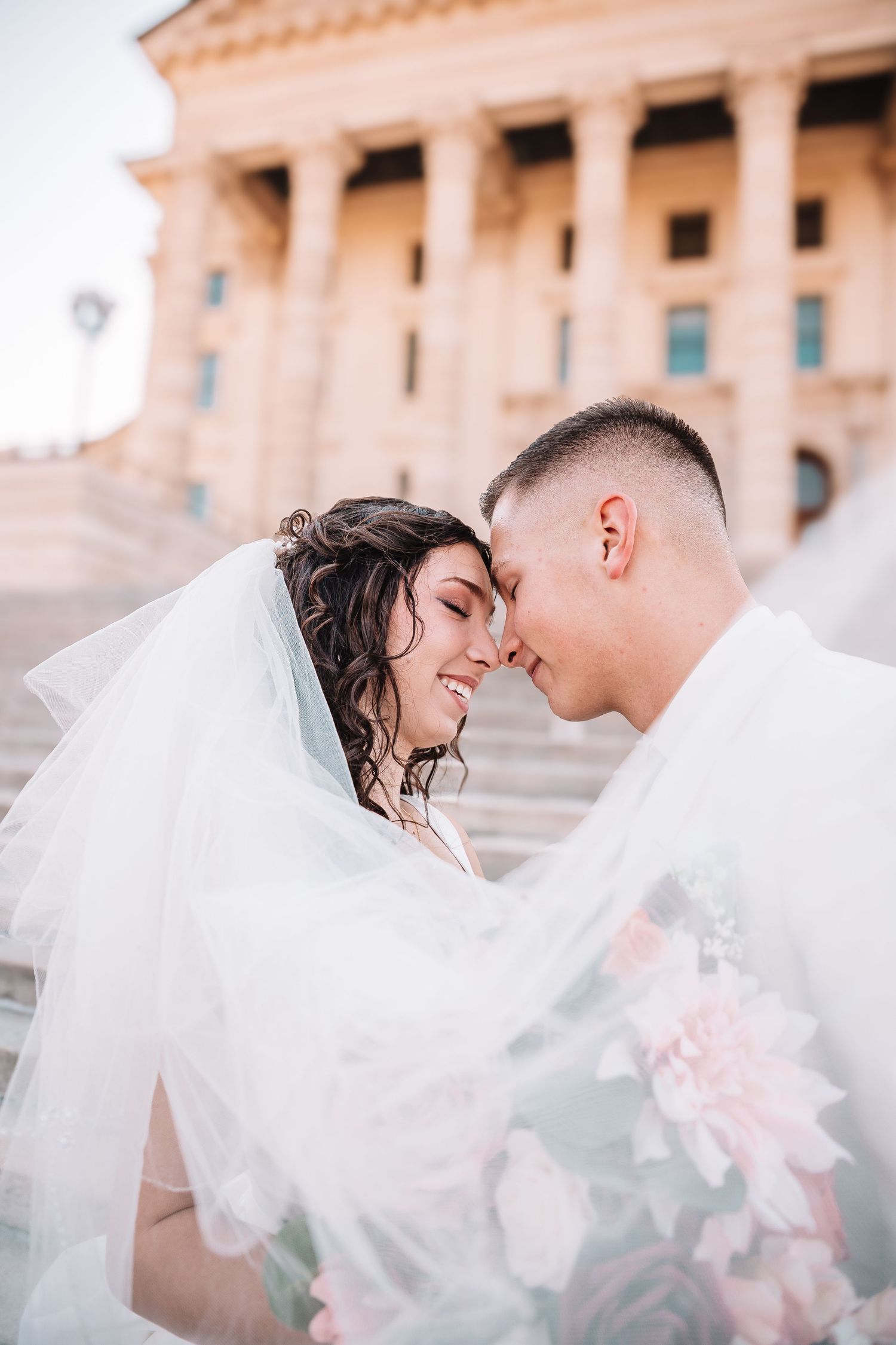 Topeka Capitol Wedding Portraits