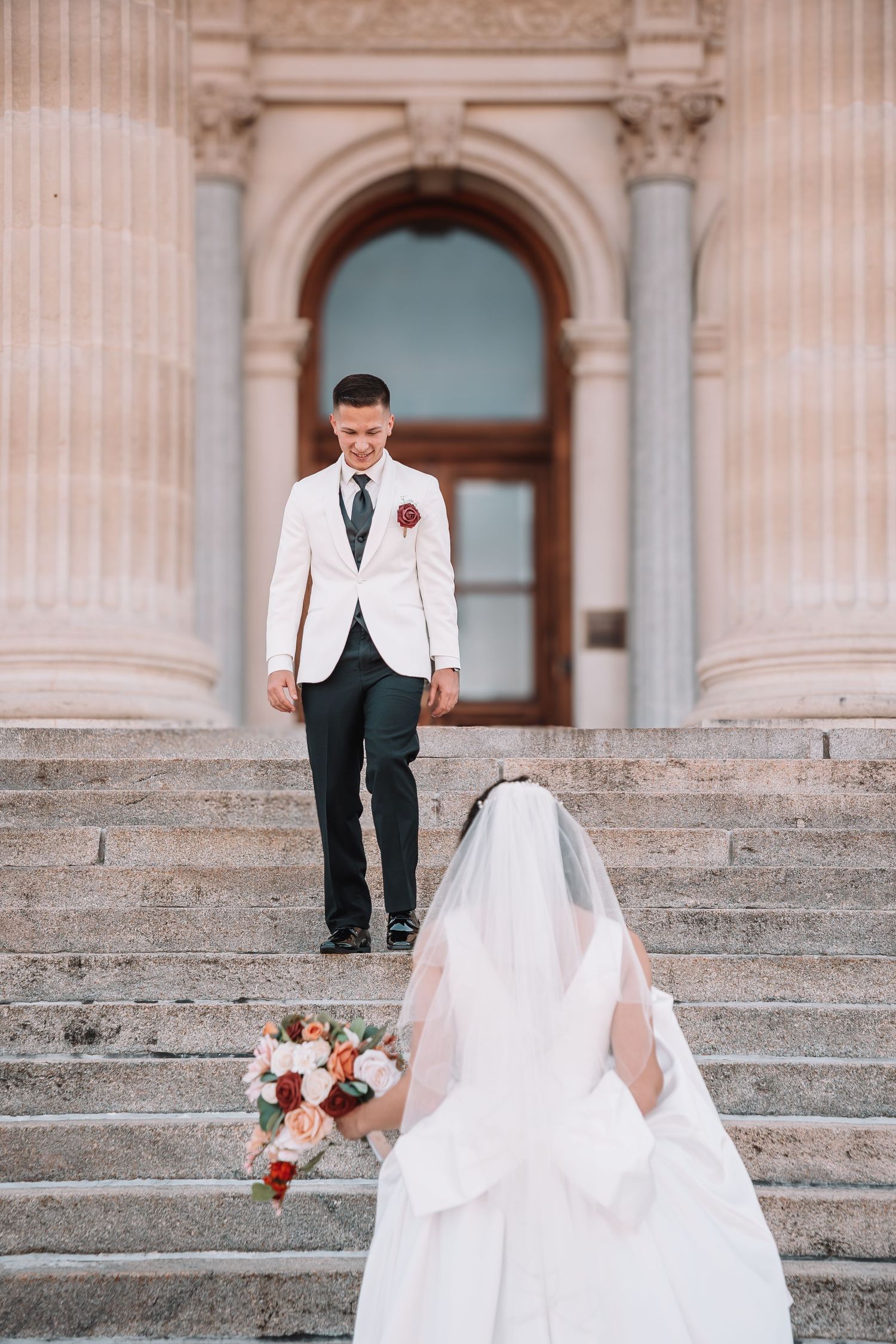 Topeka Capitol Wedding Portraits