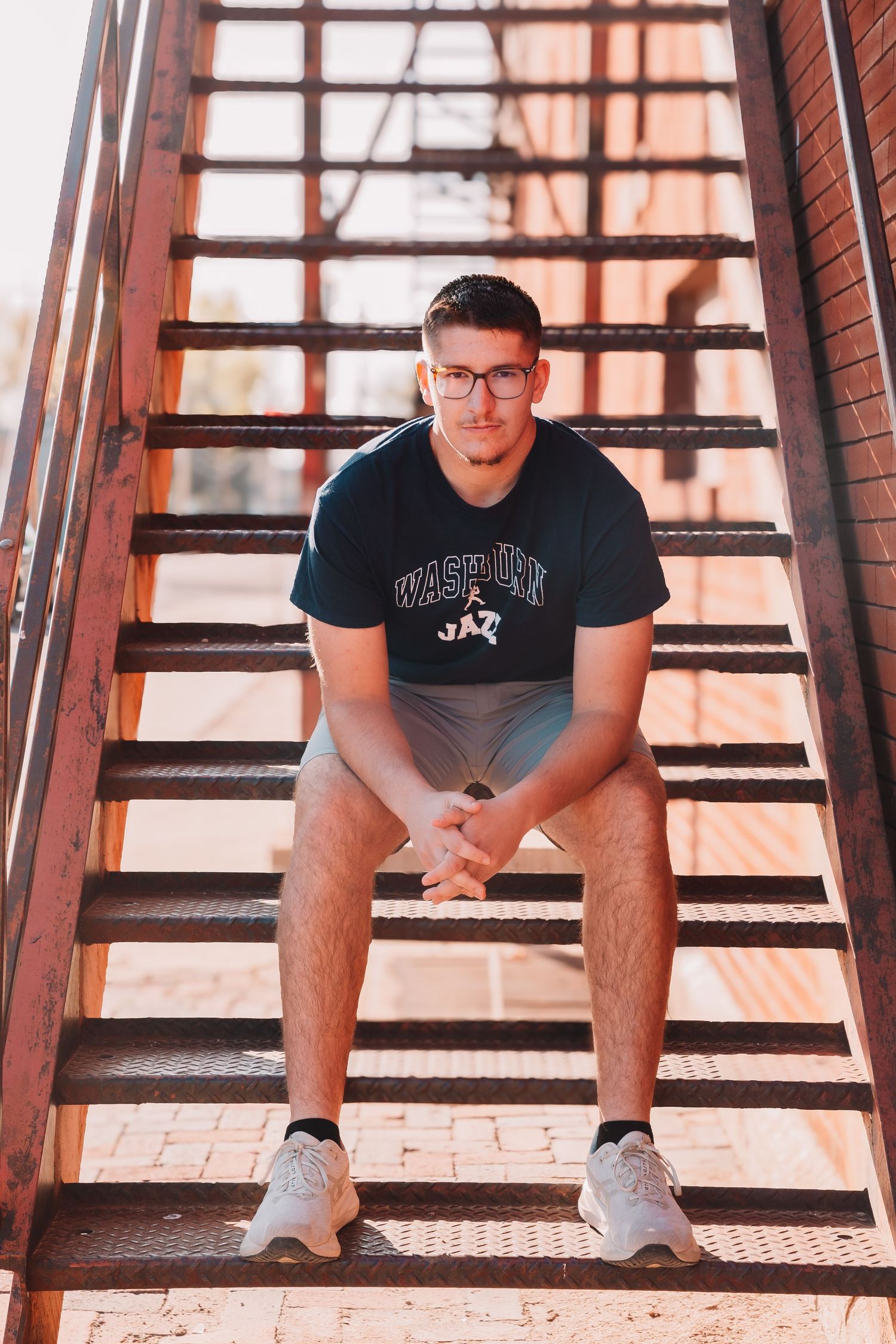 Summer senior photos boy Topeka KS Kansas