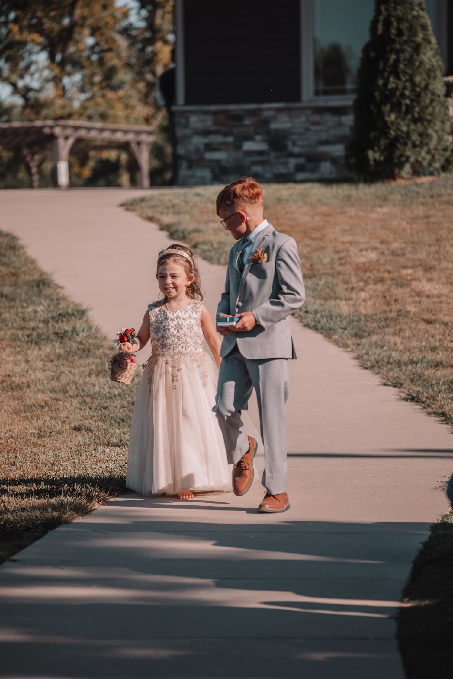 Wedding Ceremony at Willow's Bend. Kansas.