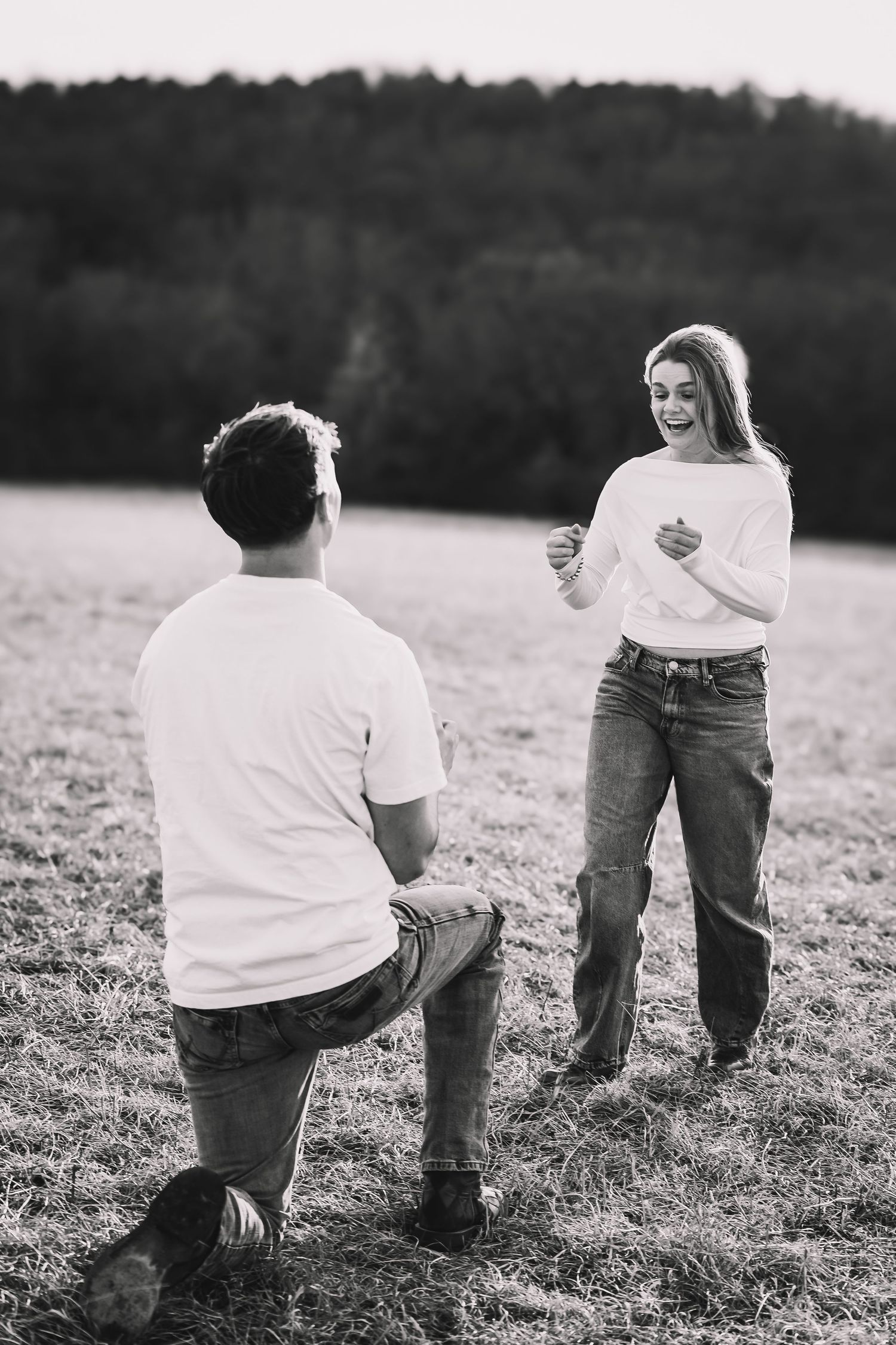 Surprise proposal photos Topeka KS Cedar Crest