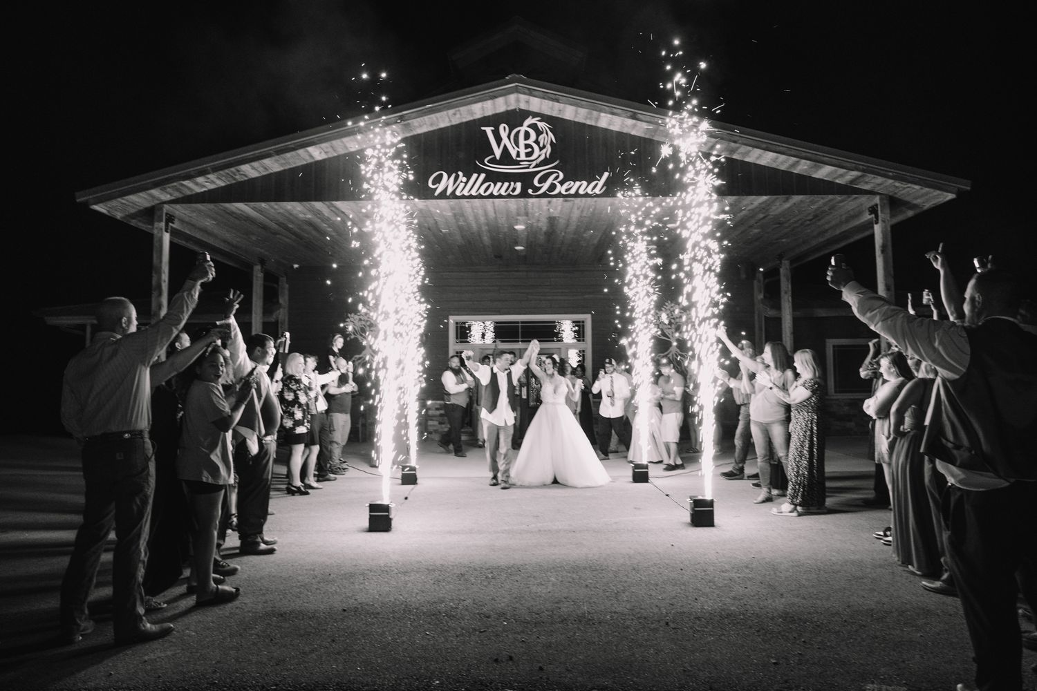 Wedding Photo Grand Exit  Willow's Bend
