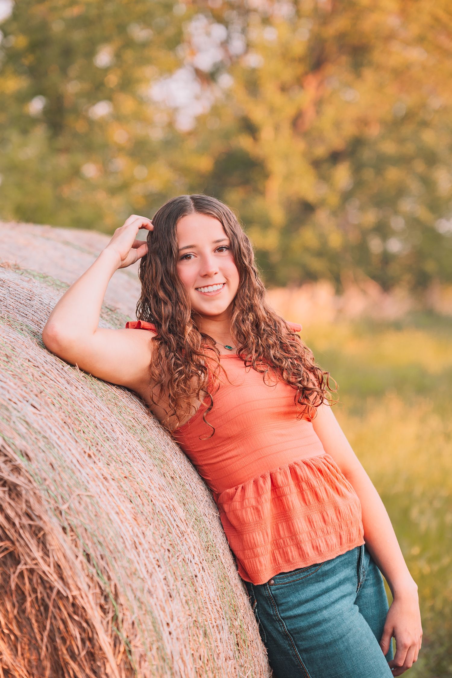 Summer senior photos girl country Topeka KS Kansas