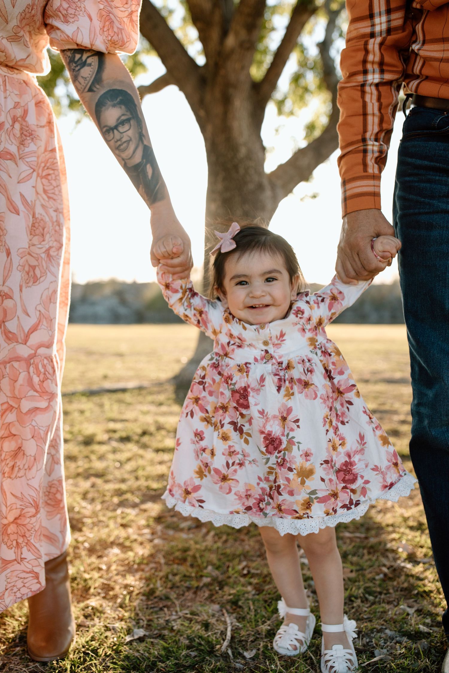 baby 1st year photoshoot outdoors
