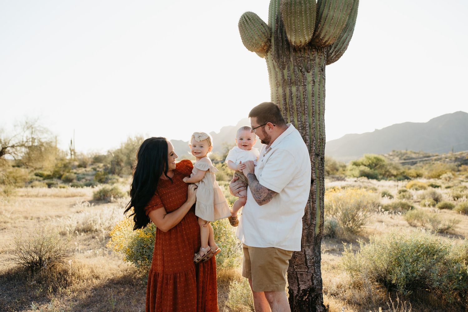 family photos outdoor Arizona golden hours