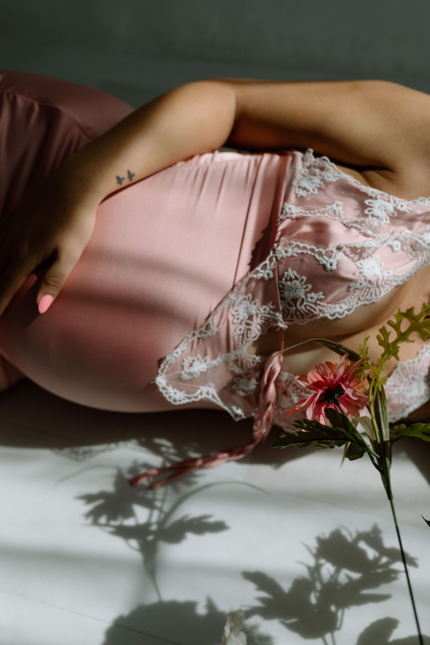 indoor moody maternity studio