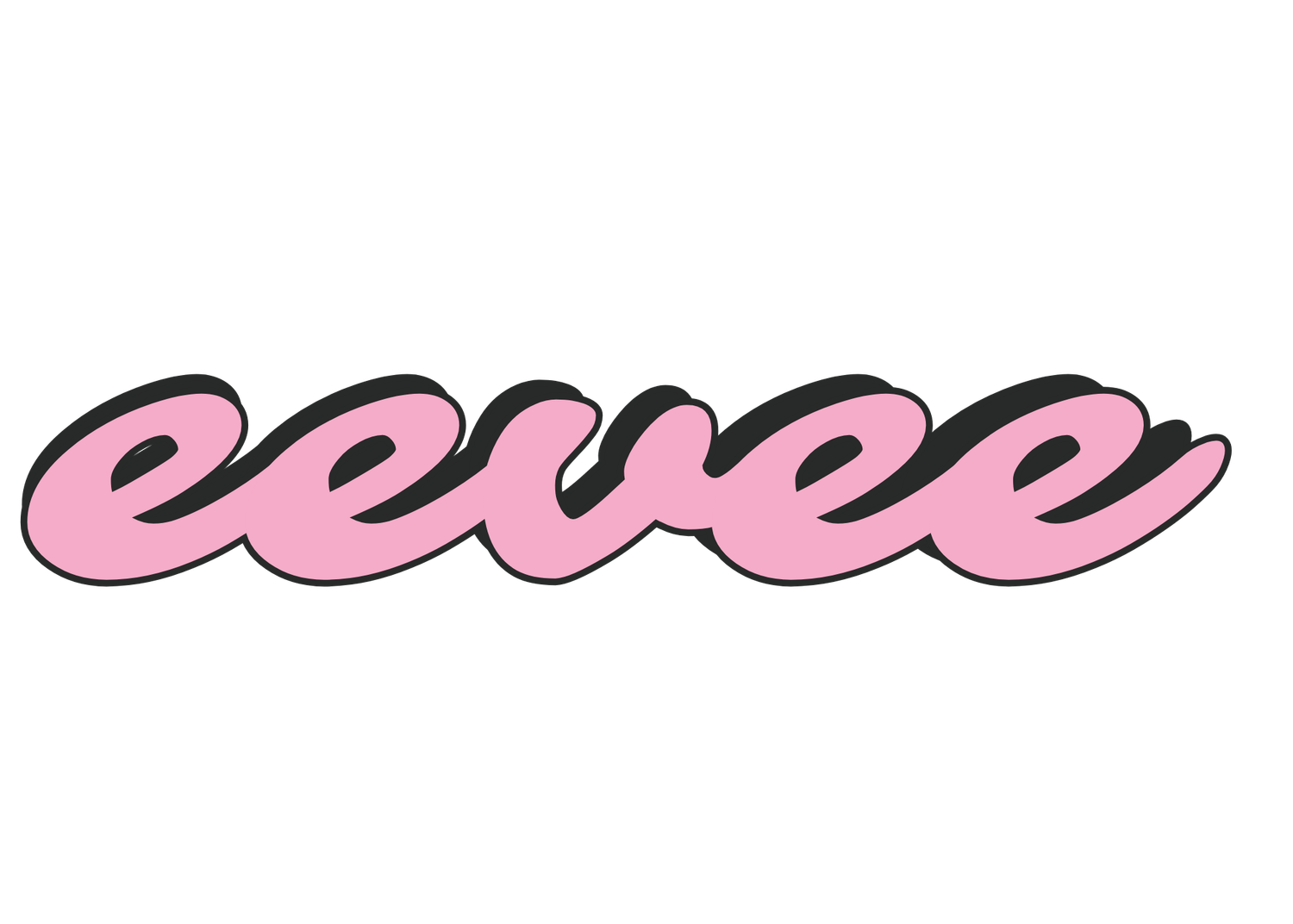 Pink cursive 