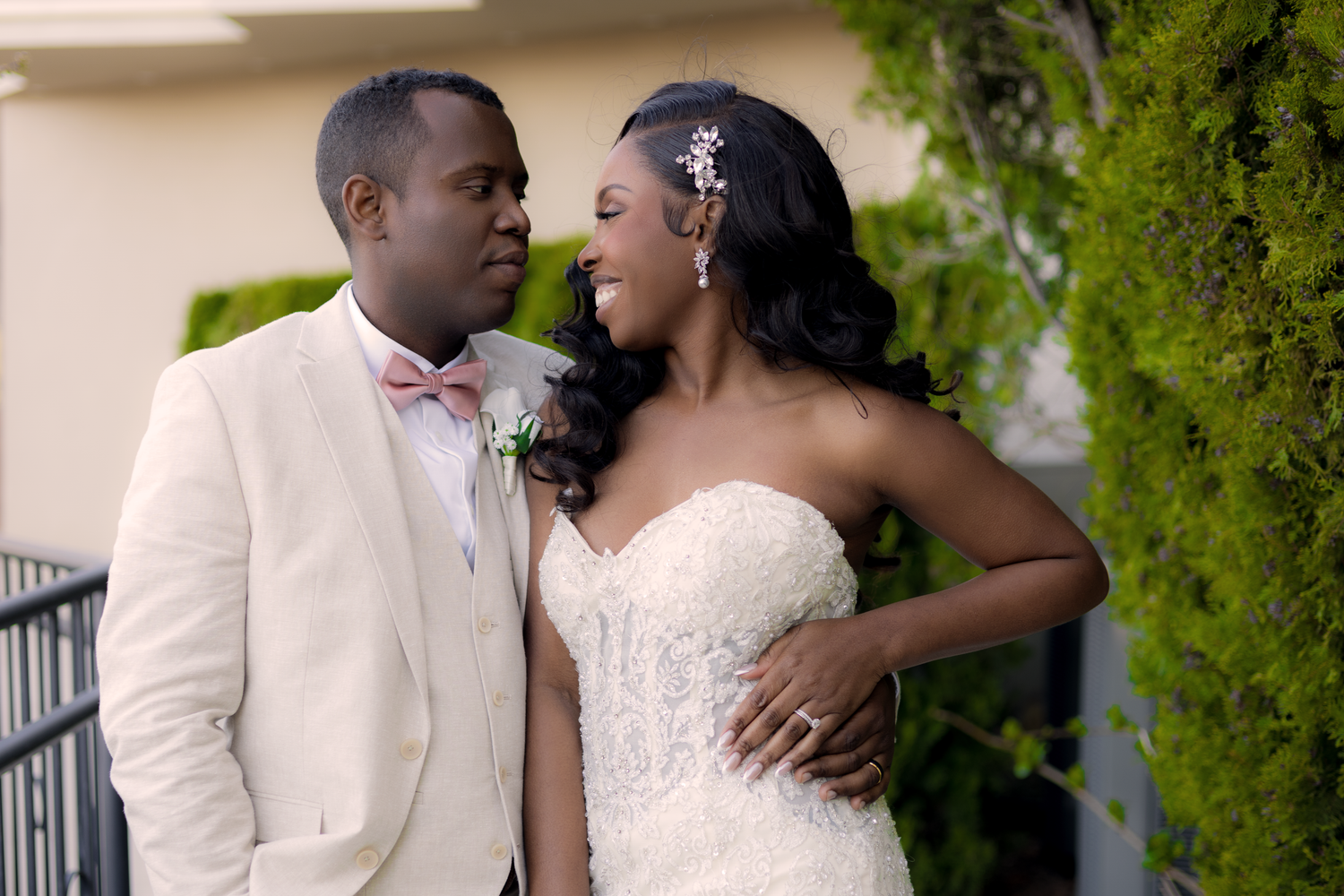 Romantic and joyful moments from weddings, highlighting the love and celebration between couples and their families on their special day.