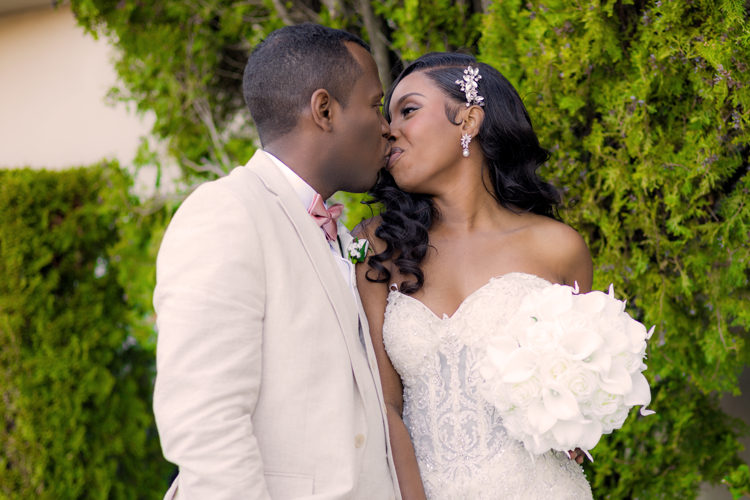 Romantic and joyful moments from weddings, highlighting the love and celebration between couples and their families on their special day