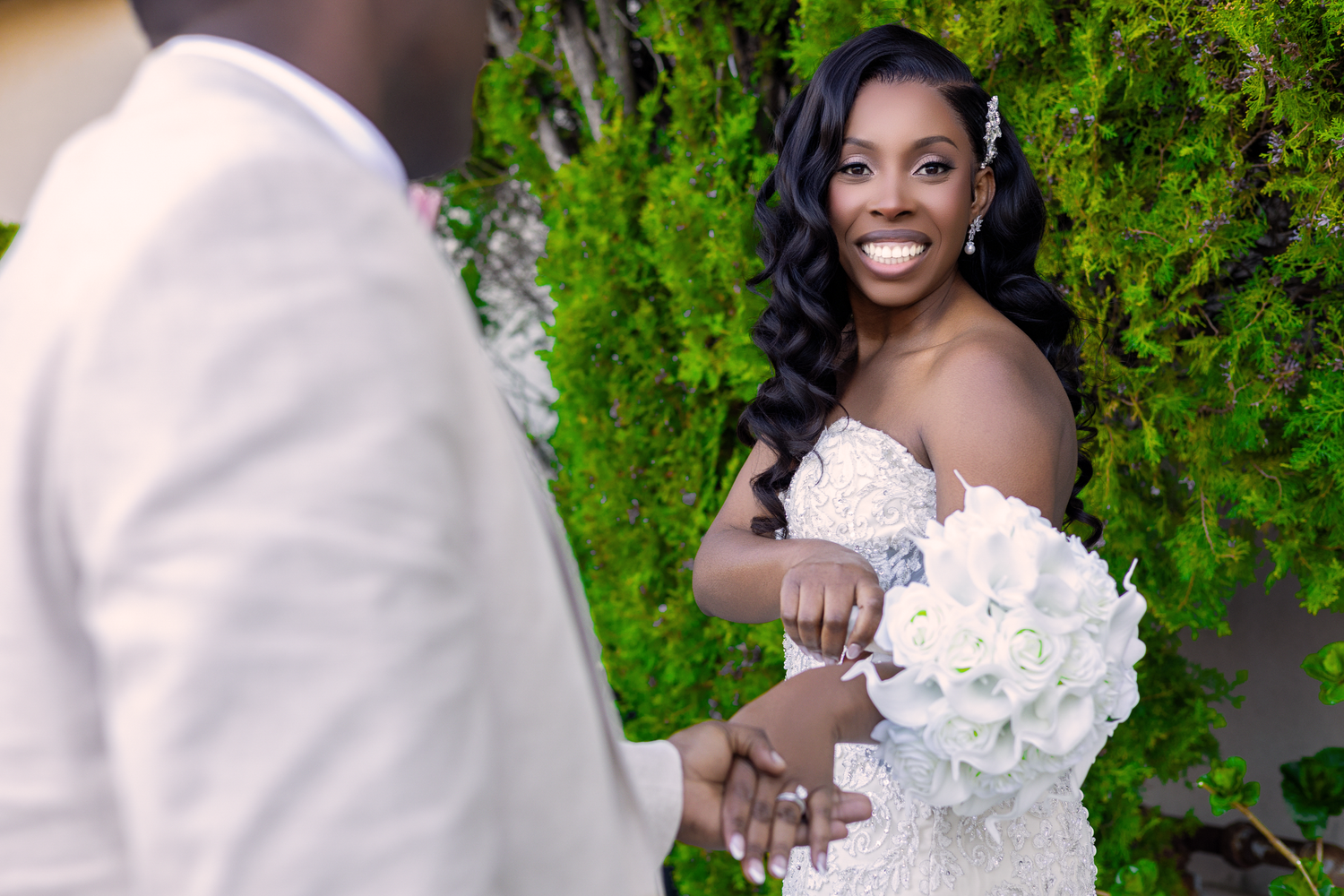 Romantic and joyful moments from weddings, highlighting the love and celebration between couples and their families on their special day