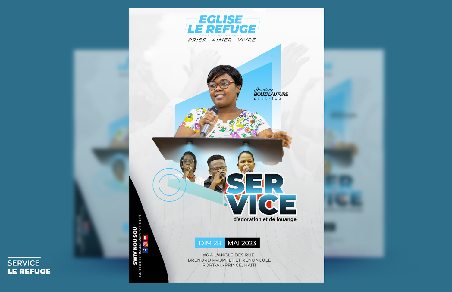 Creative and visually striking graphic design work that combines colors, shapes, and typography to communicate messages effectively.